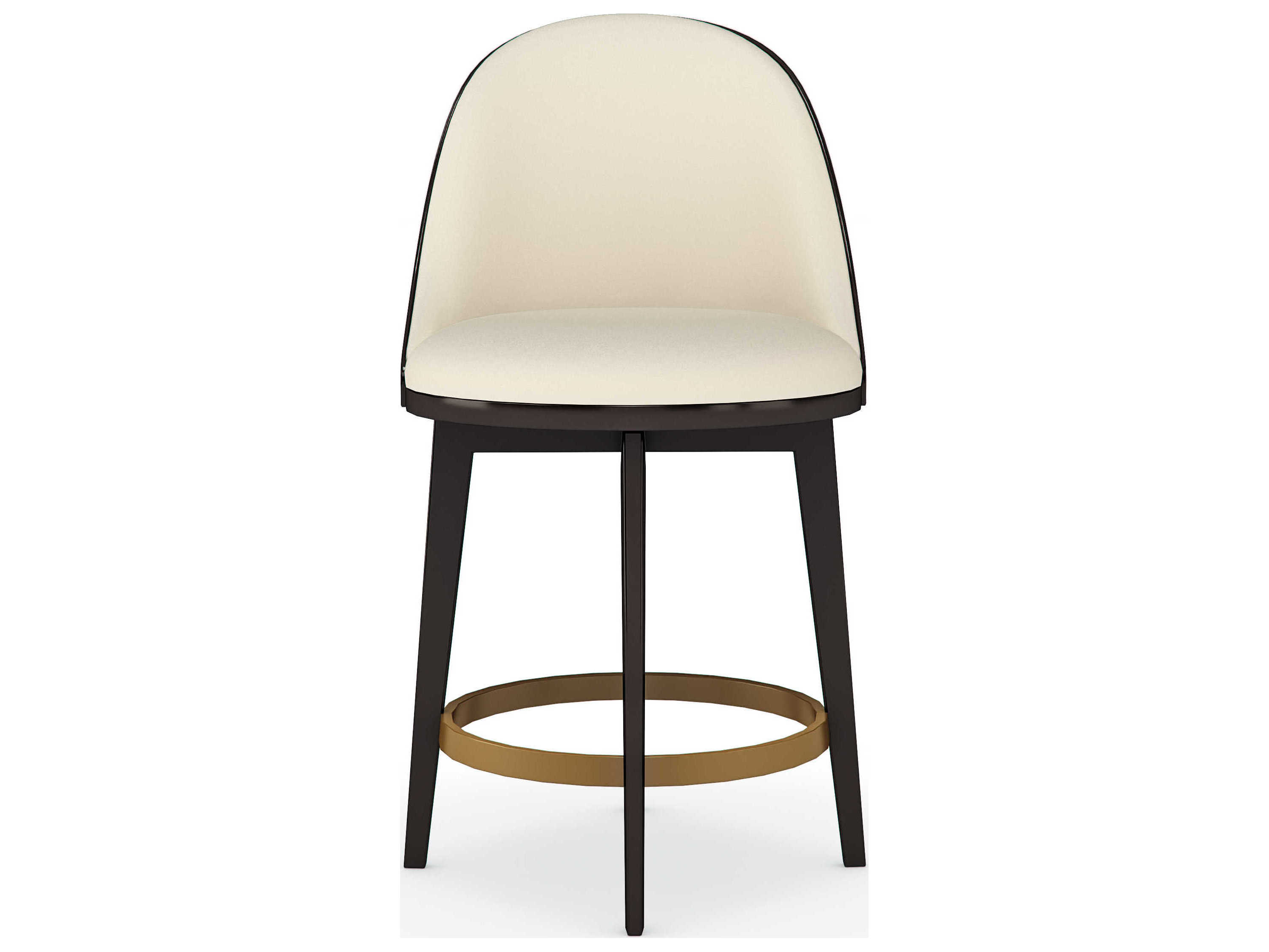 Caracole Classic Another Round Swivel Dark Chocolate Champagne Gold Counter Stool