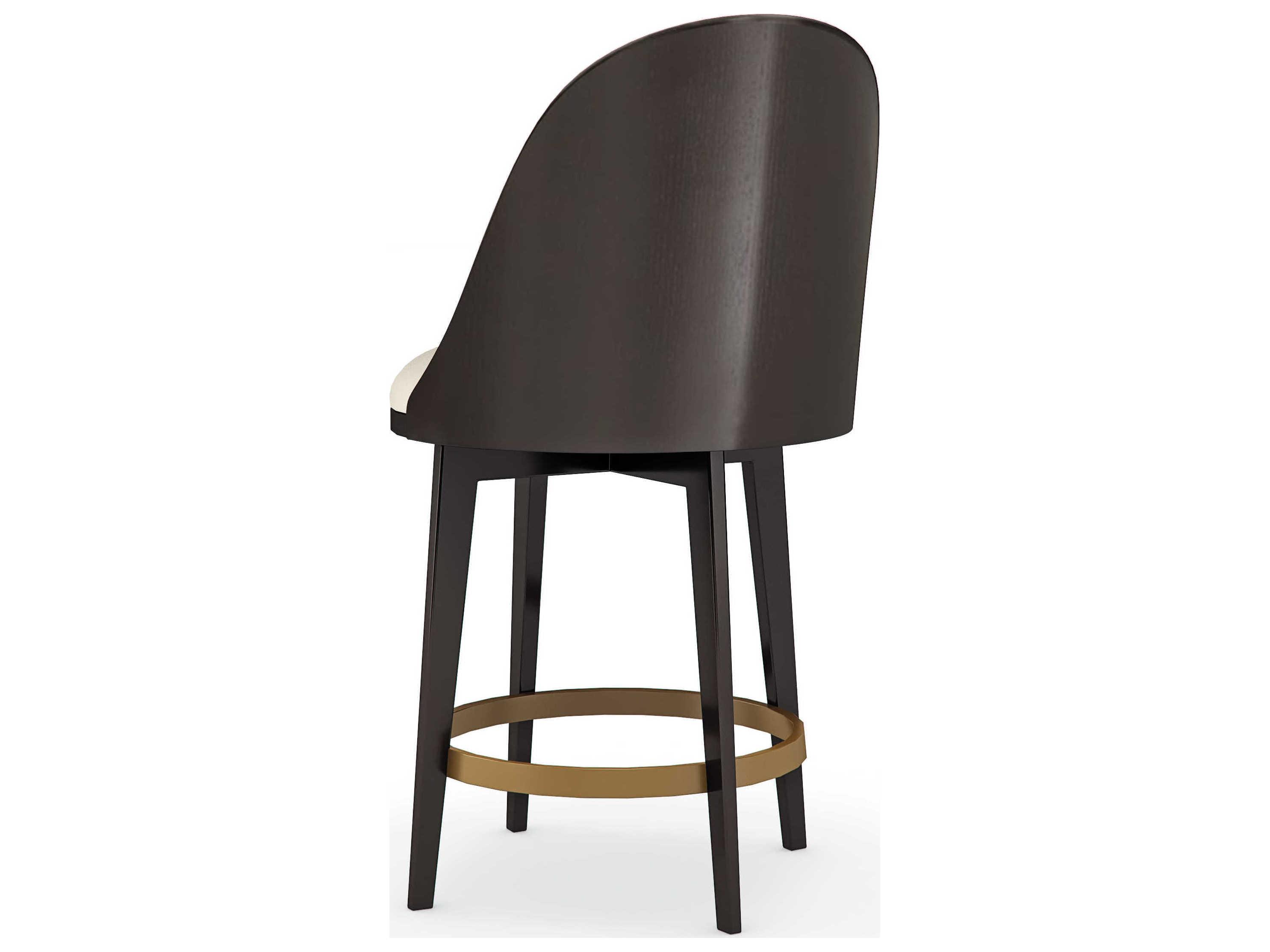 Caracole Classic Another Round Swivel Dark Chocolate Champagne Gold Counter Stool