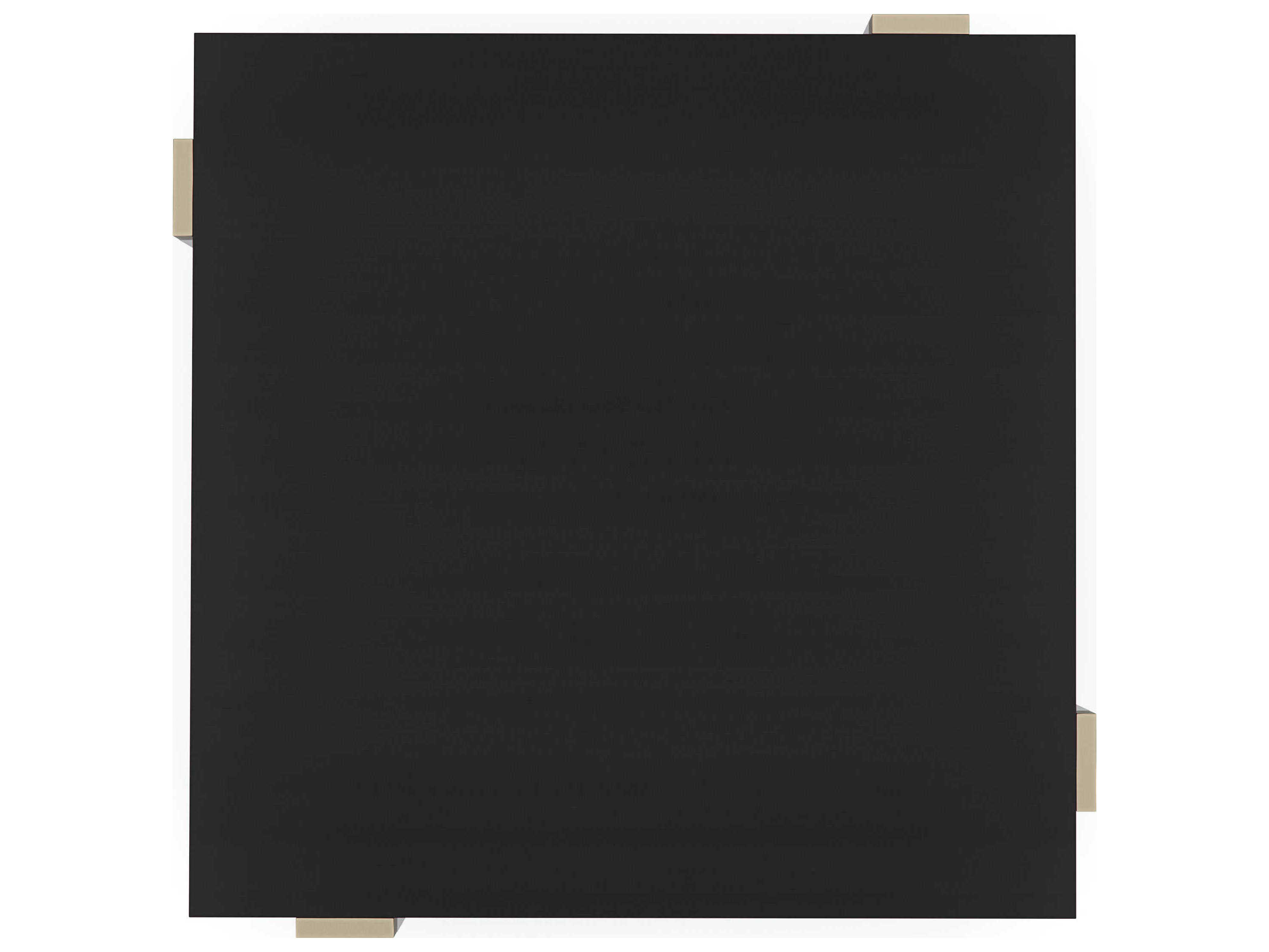 Caracole Classic I'll Take the Corner Square Wood Tuxedo Black Whisper Gold Coffee Table