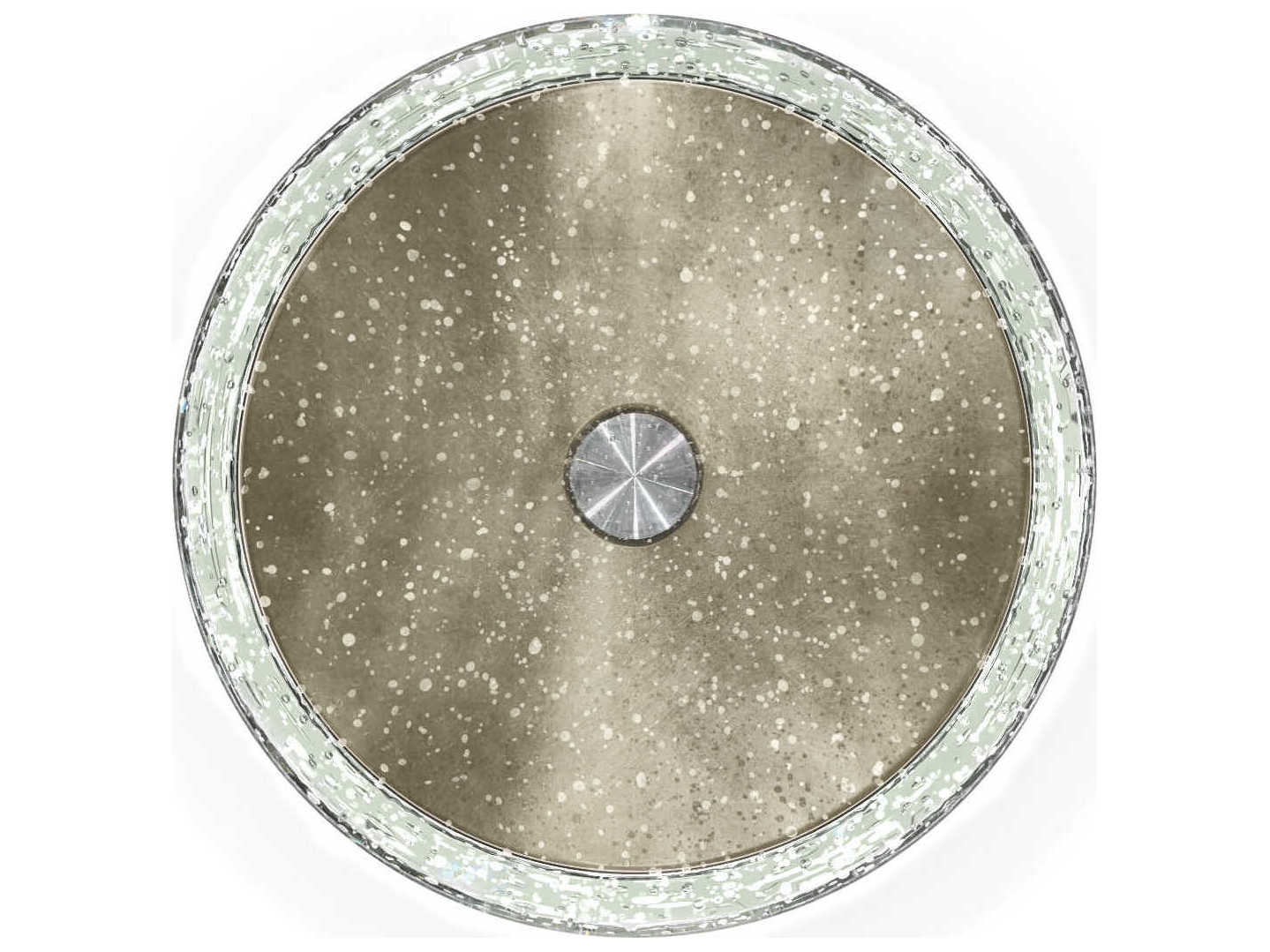 Caracole Classic Spy Glass Round Ombre Leaf End Table