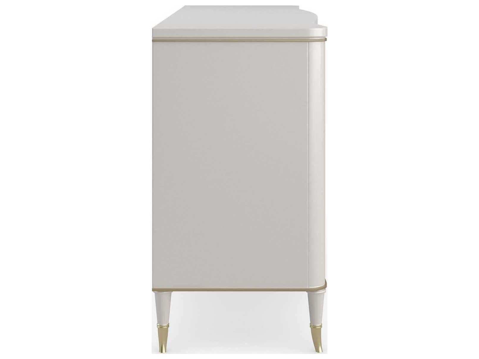 Caracole Classic Belle of the Ball 9-Drawers White Birch Wood Dresser