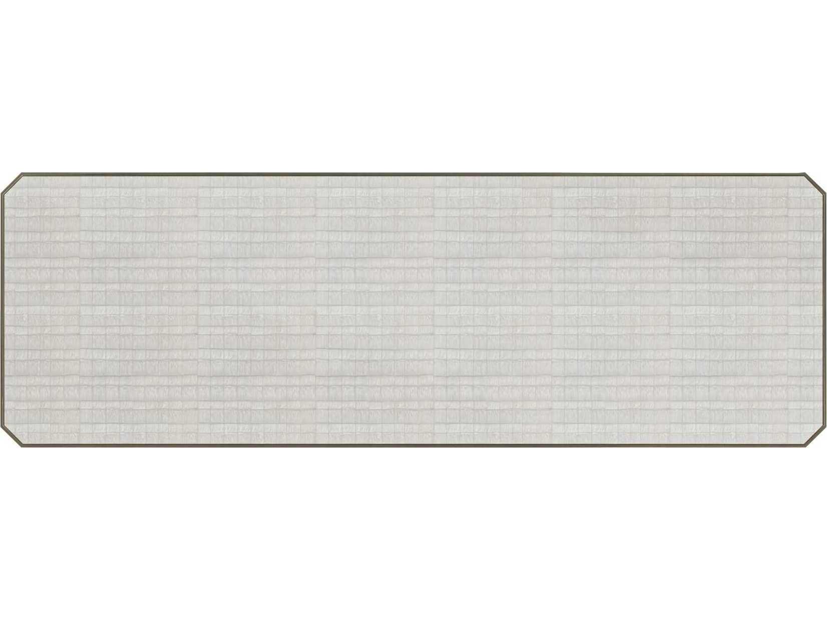 Caracole Classic Perfect Together Rectangular Brushed Antique Brass Deep Bronze Albino Console Table