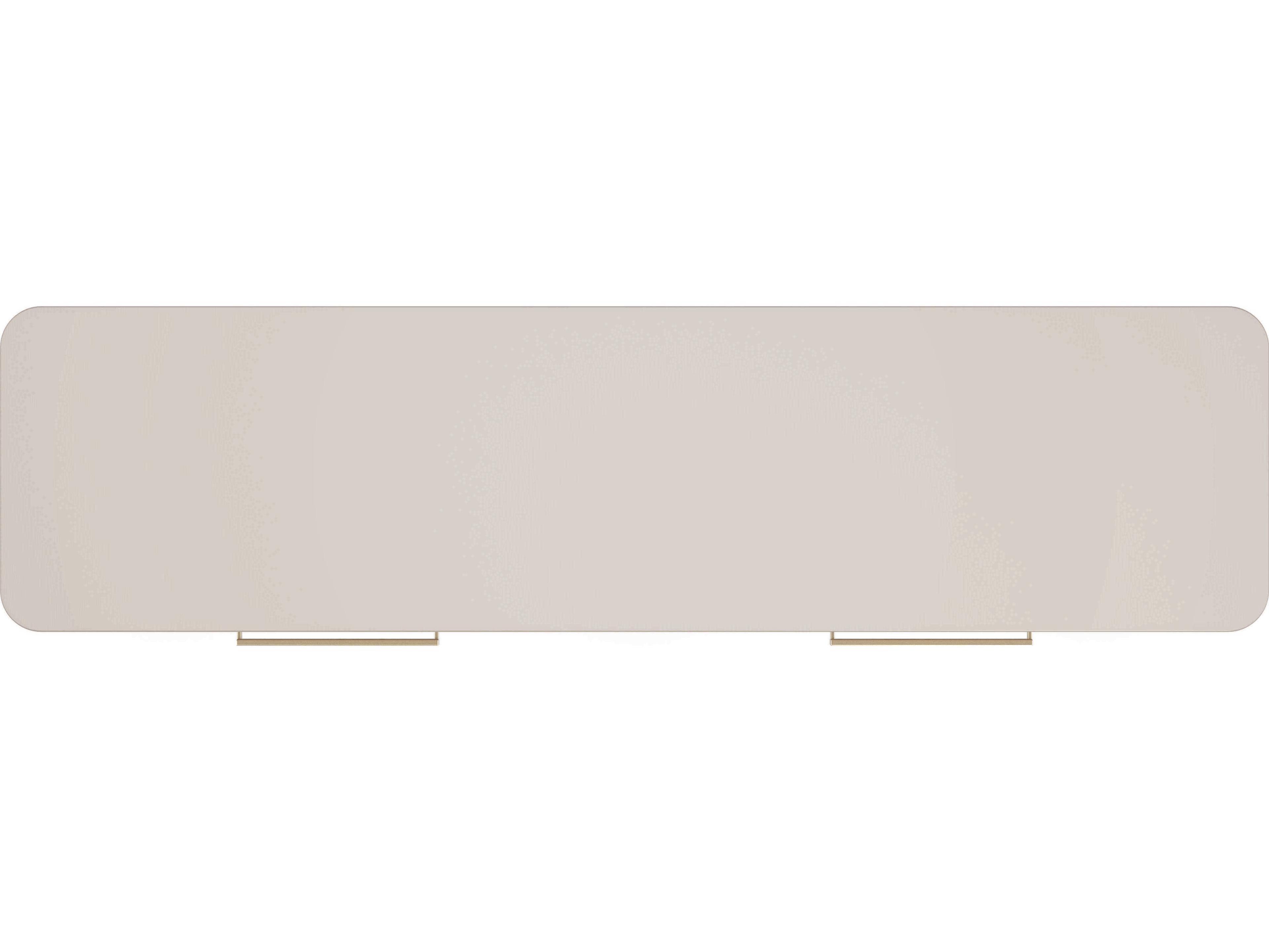 Caracole Classic Love Interest 74" Birch Wood Matte Pearl Whisper Of Gold Sideboard