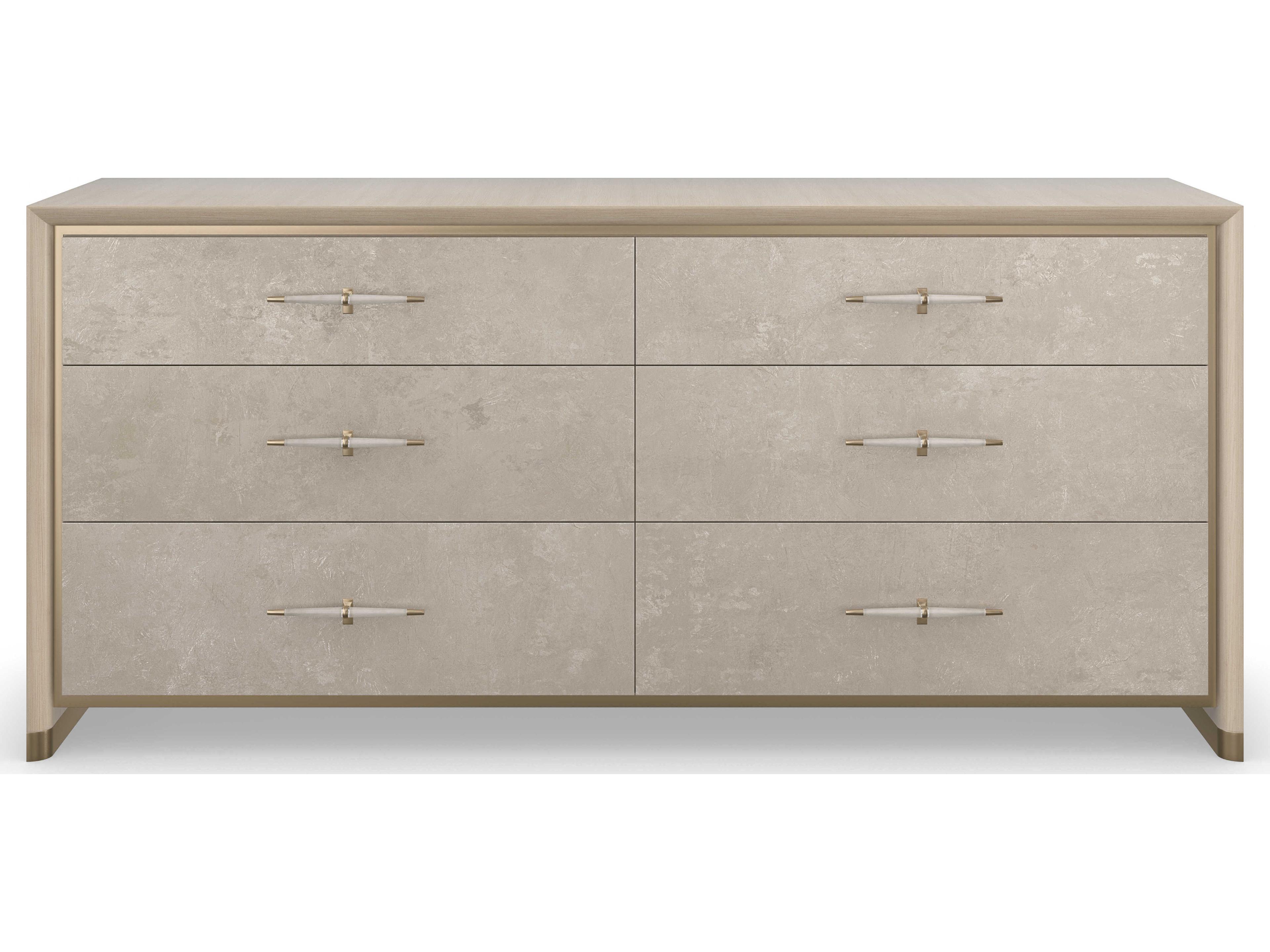 Caracole Classic Hang Up 6-Drawers White Hardwood Double Dresser