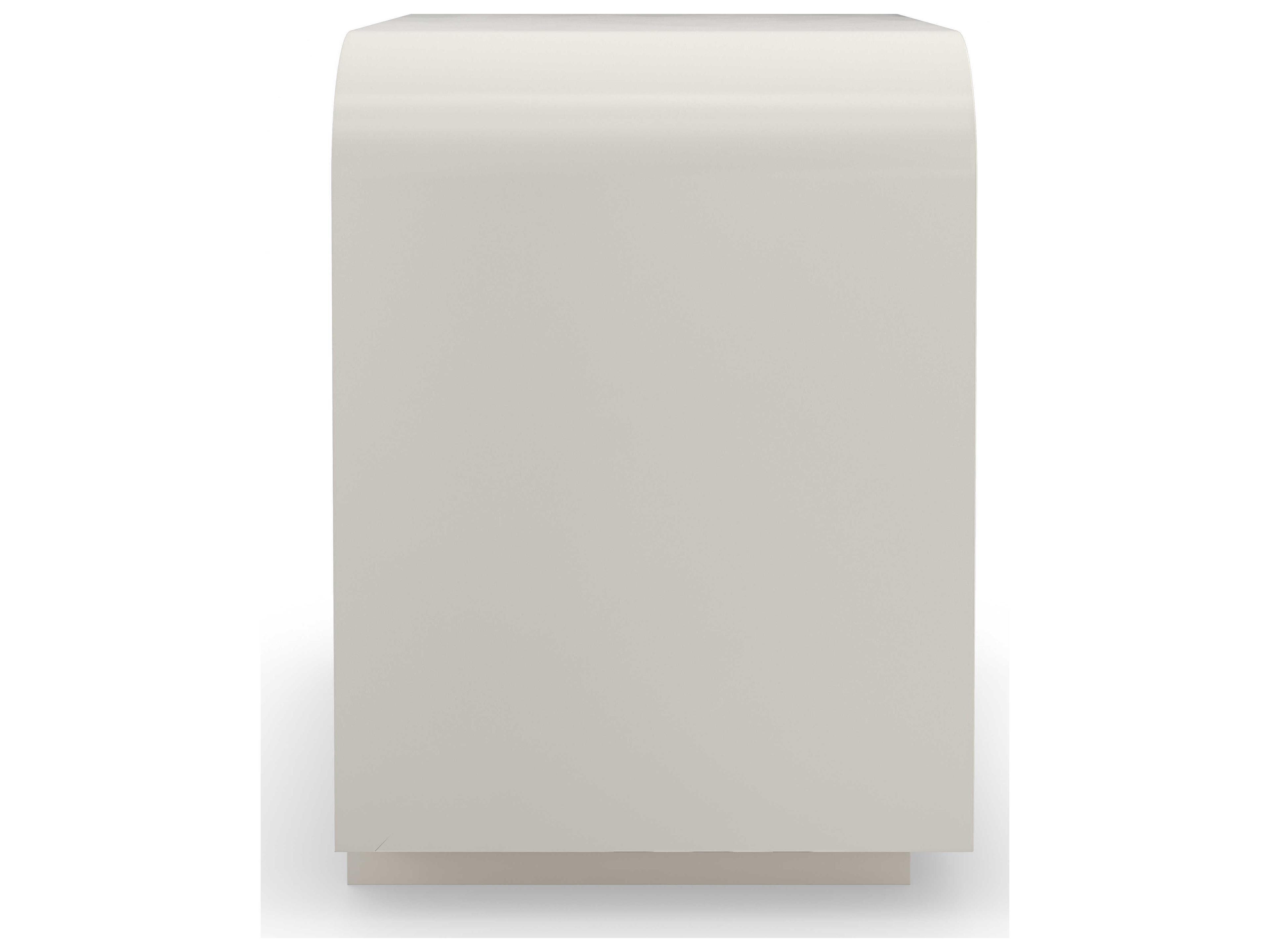 Caracole Classic Quarry 1-Drawer White Poplar Wood Nightstand