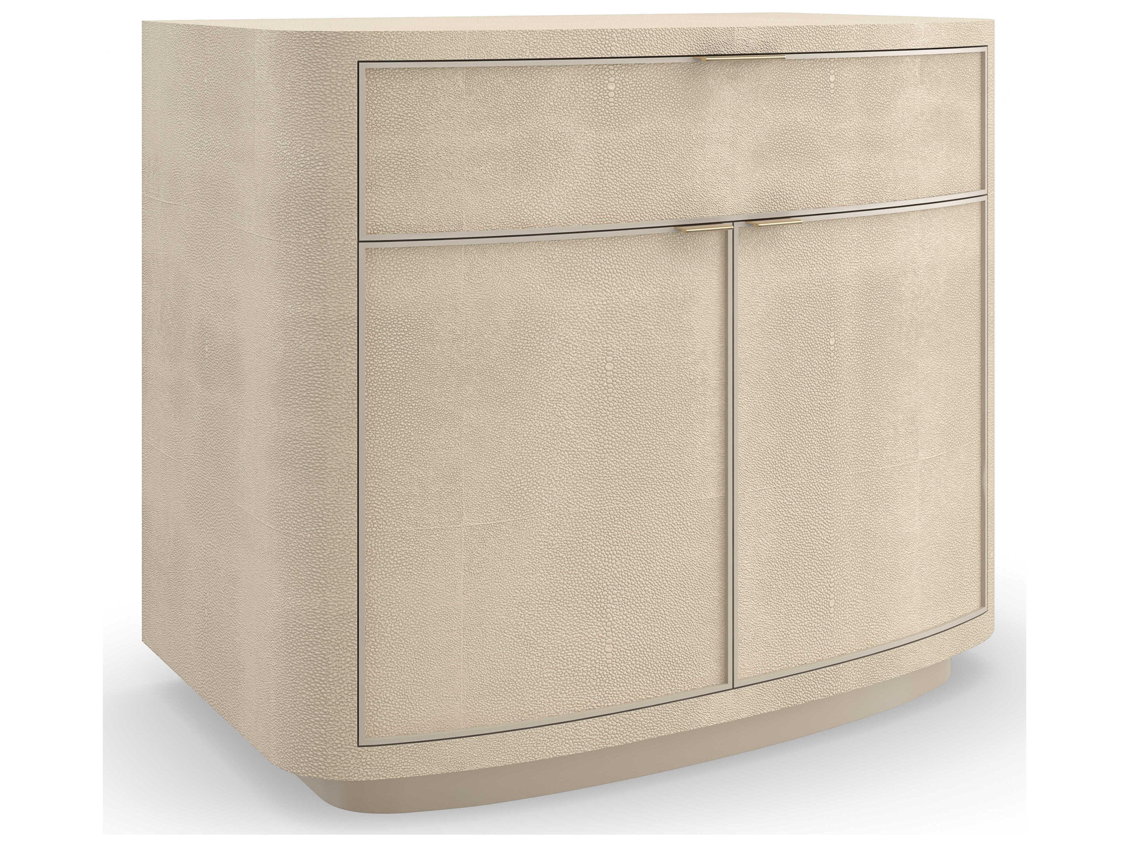 Caracole Classic Simply Perfect 1-Drawer White Poplar Wood Nightstand