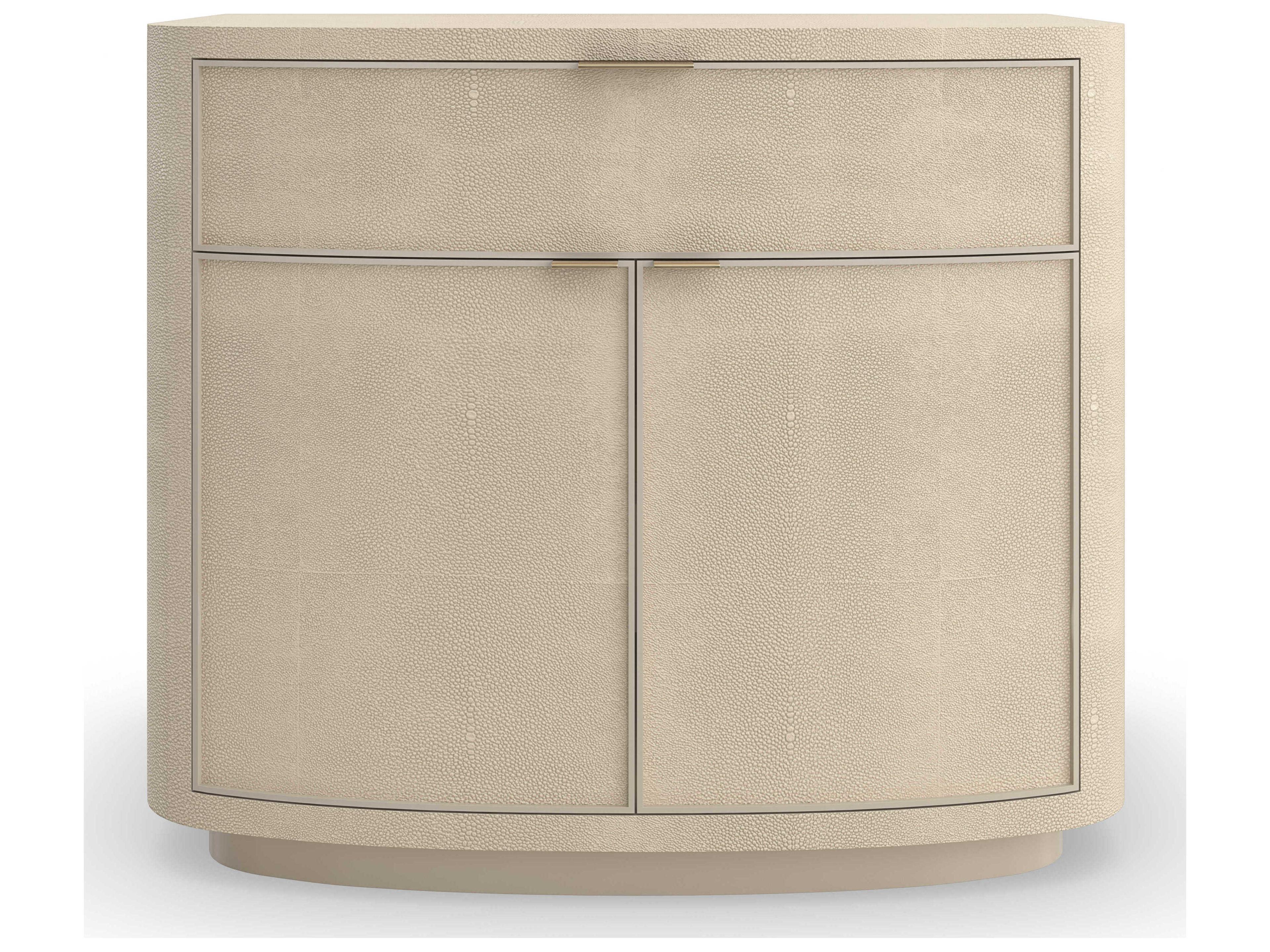 Caracole Classic Simply Perfect 1-Drawer White Poplar Wood Nightstand