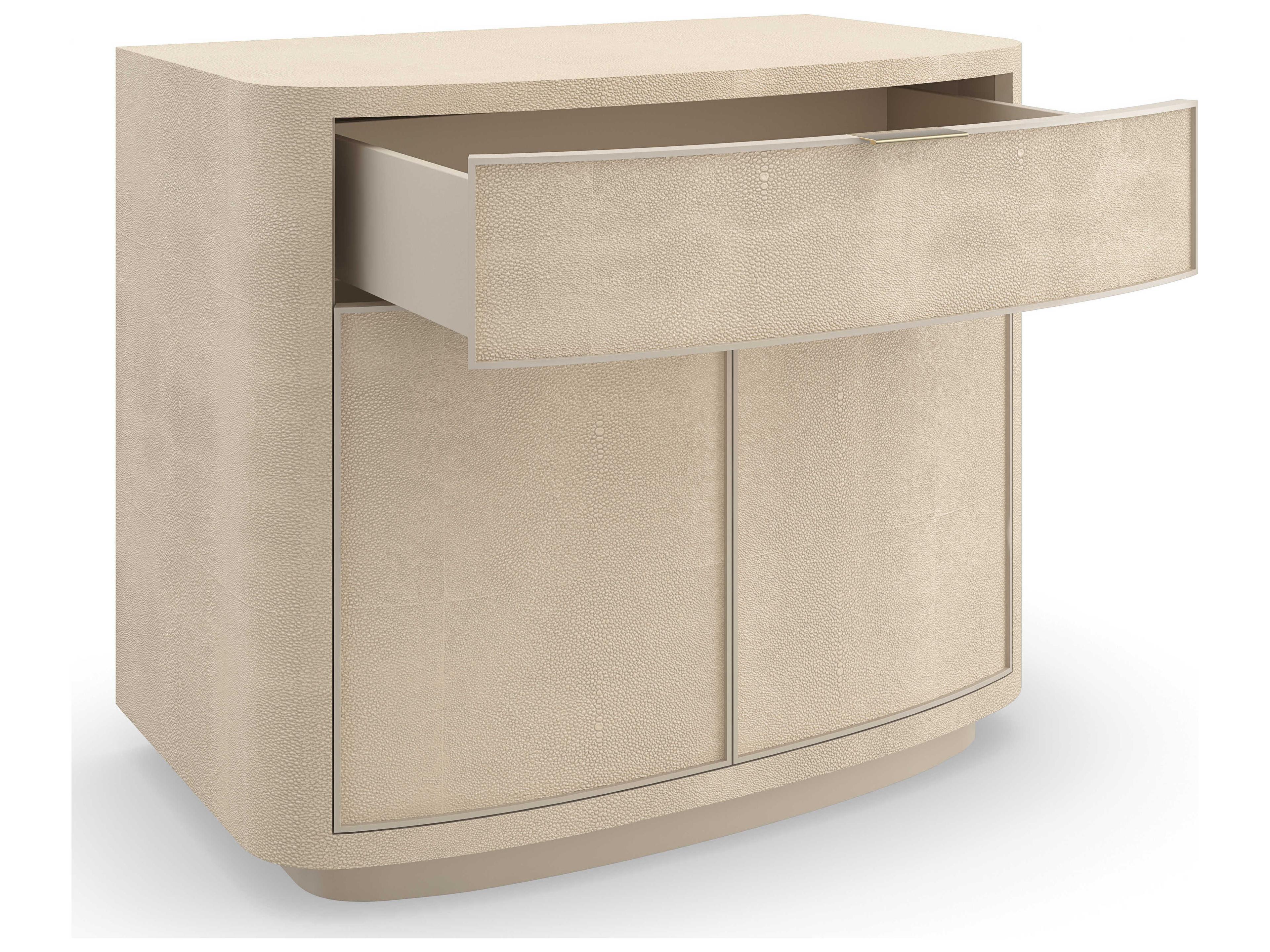 Caracole Classic Simply Perfect 1-Drawer White Poplar Wood Nightstand