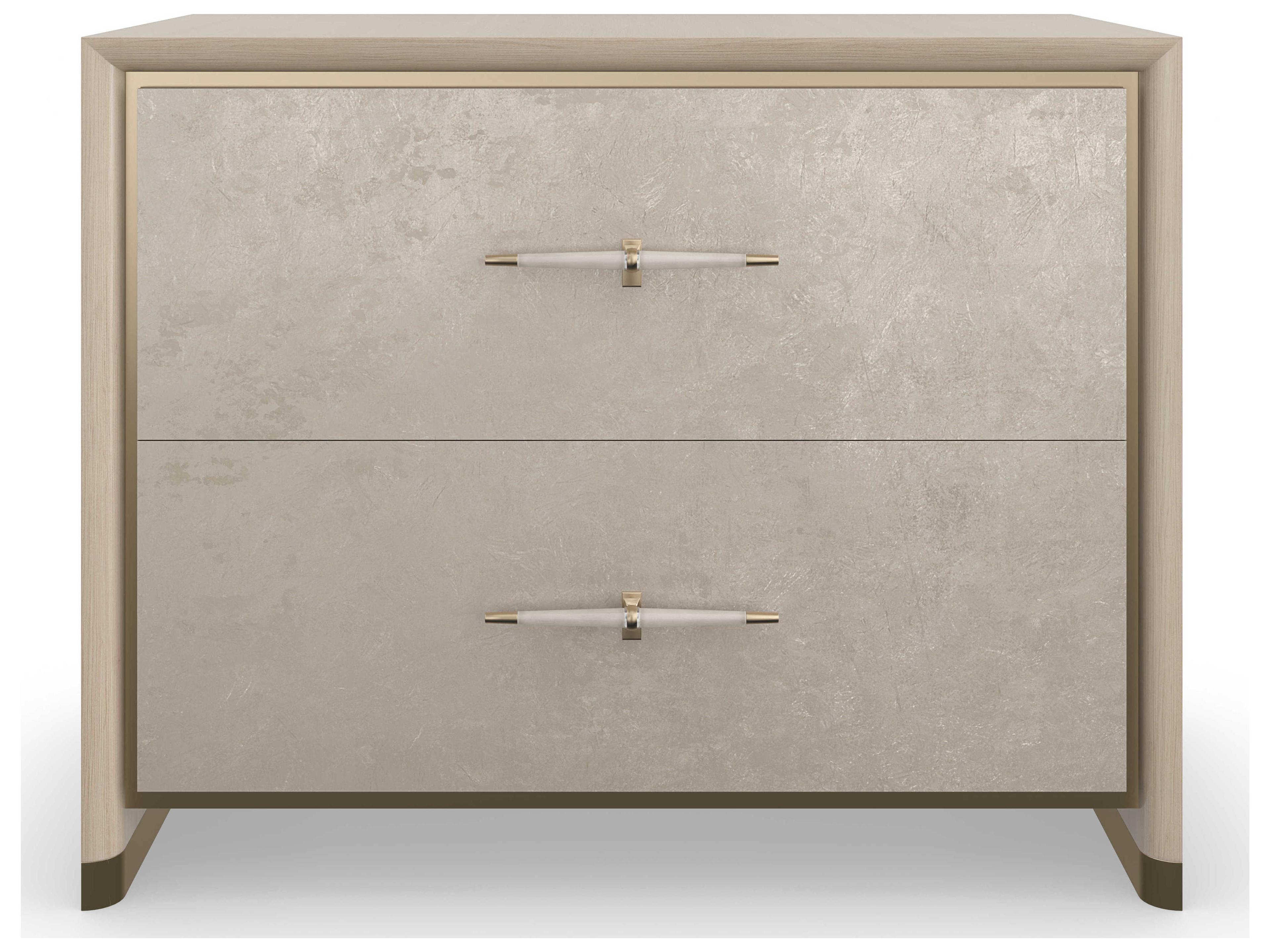 Caracole Classic Hang Up 2-Drawers White Hardwood Nightstand