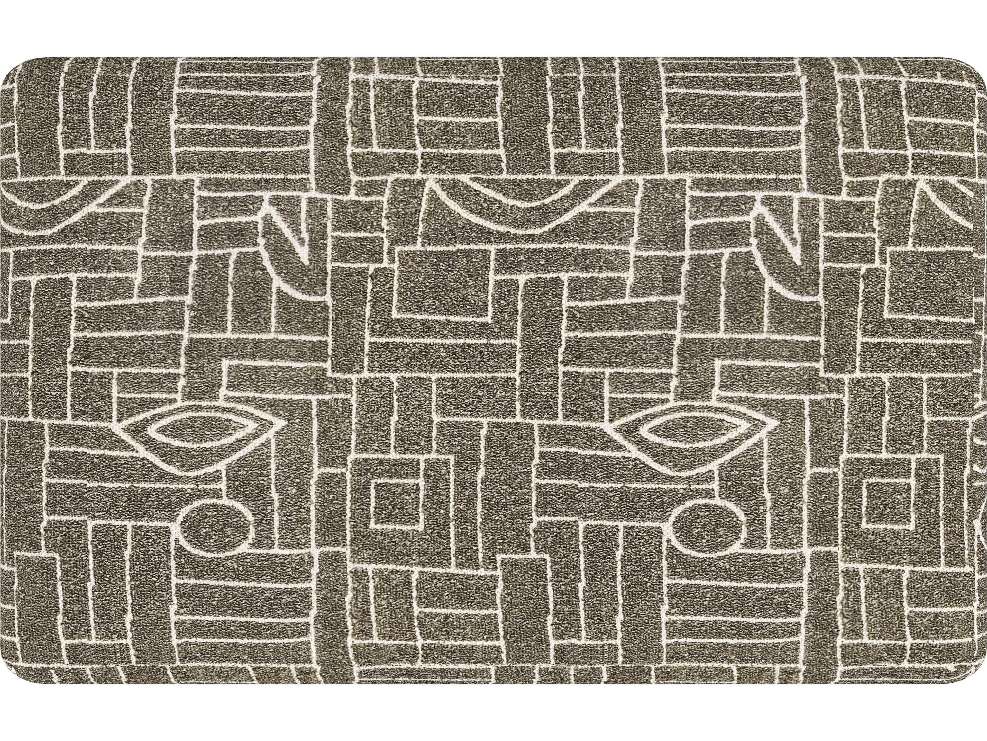 Caracole Classic Balance Beam Cloud Brushed Gold Upholstered Accent Bench