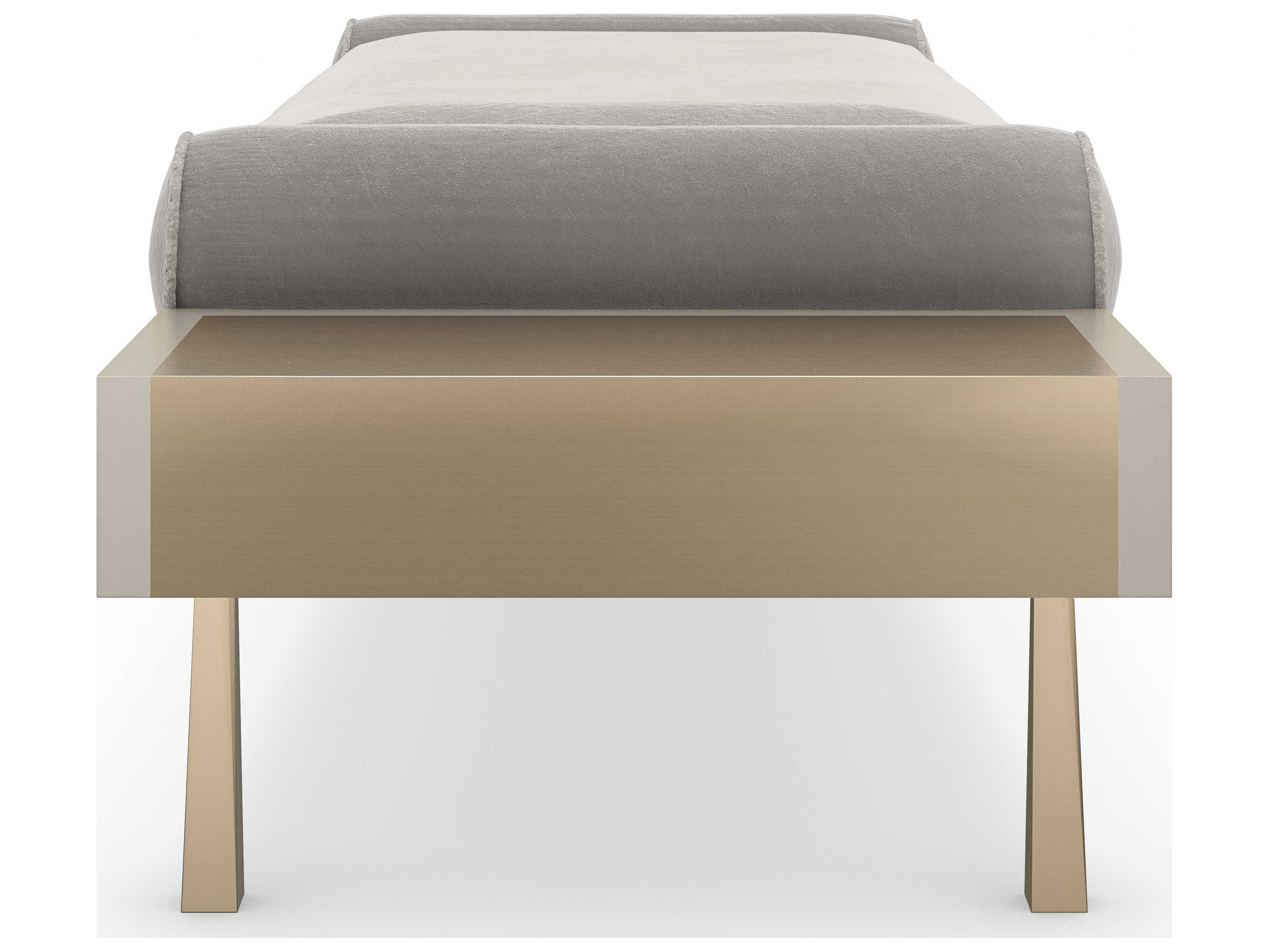 Caracole Classic Roll Play White Upholstered Accent Bench