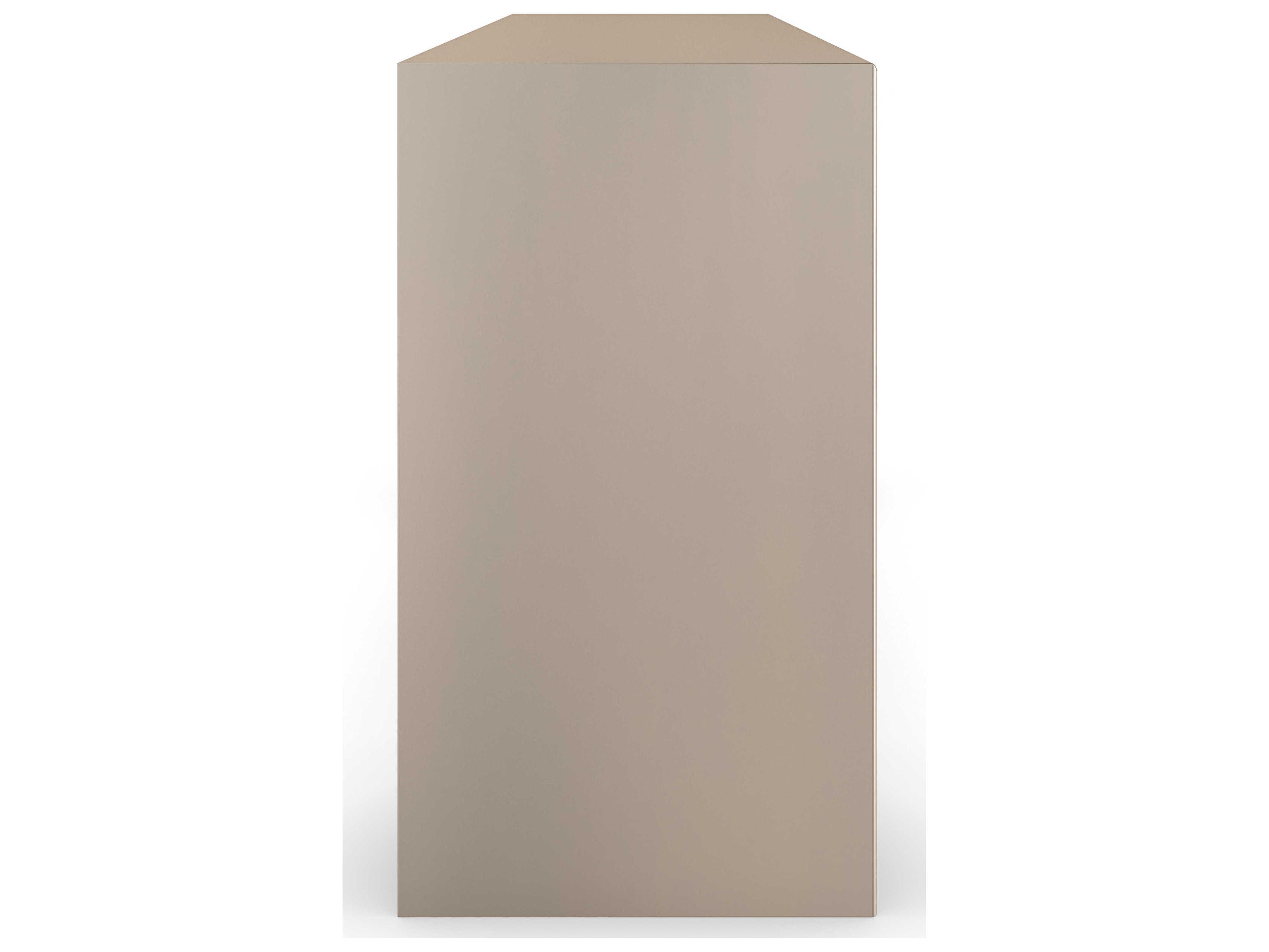 Caracole Classic Corinthian 80" Poplar Wood Sparkling Argent Almond Milk Media Console