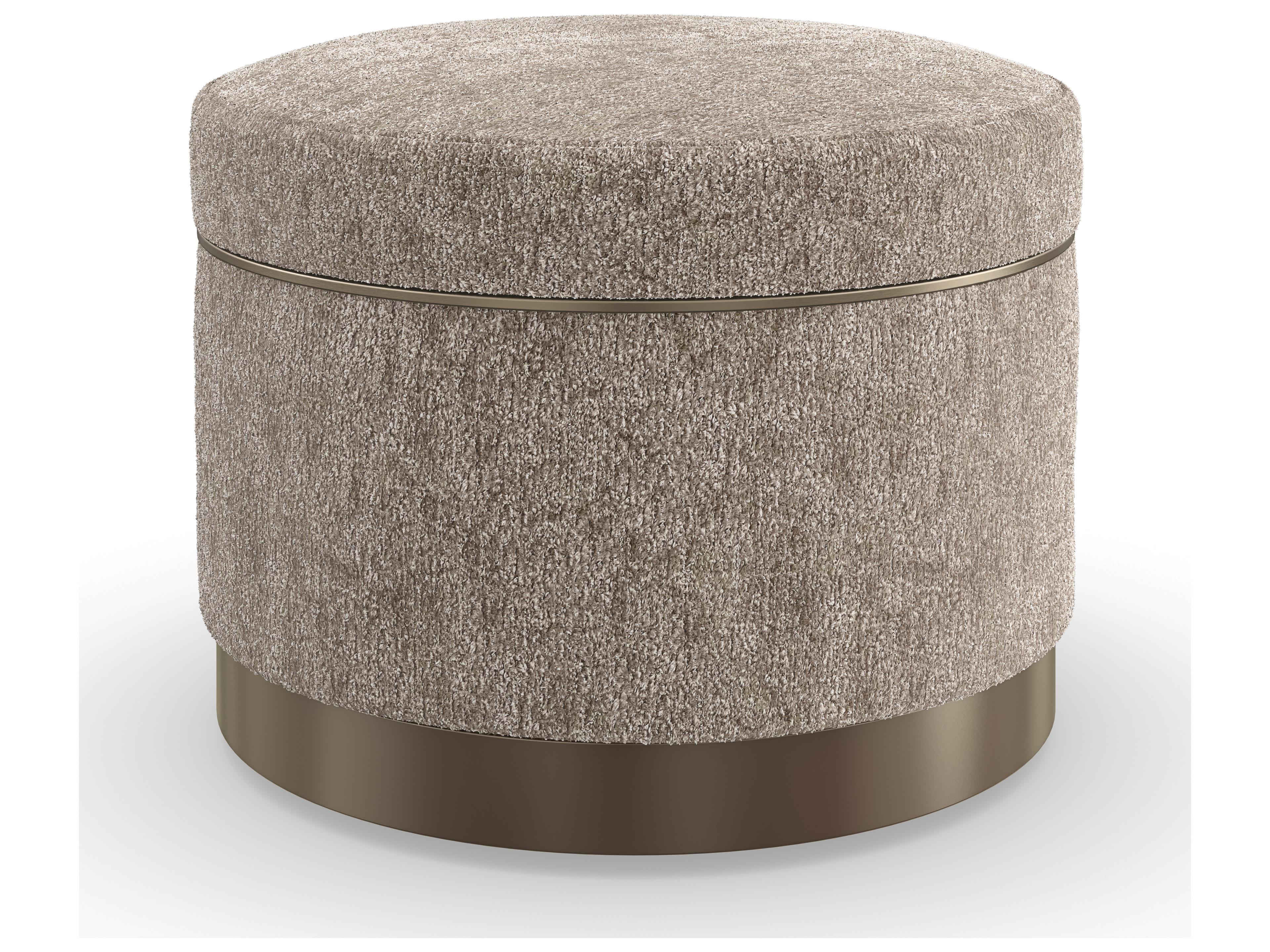 Caracole Classic Ritz Gray Upholstered Ottoman