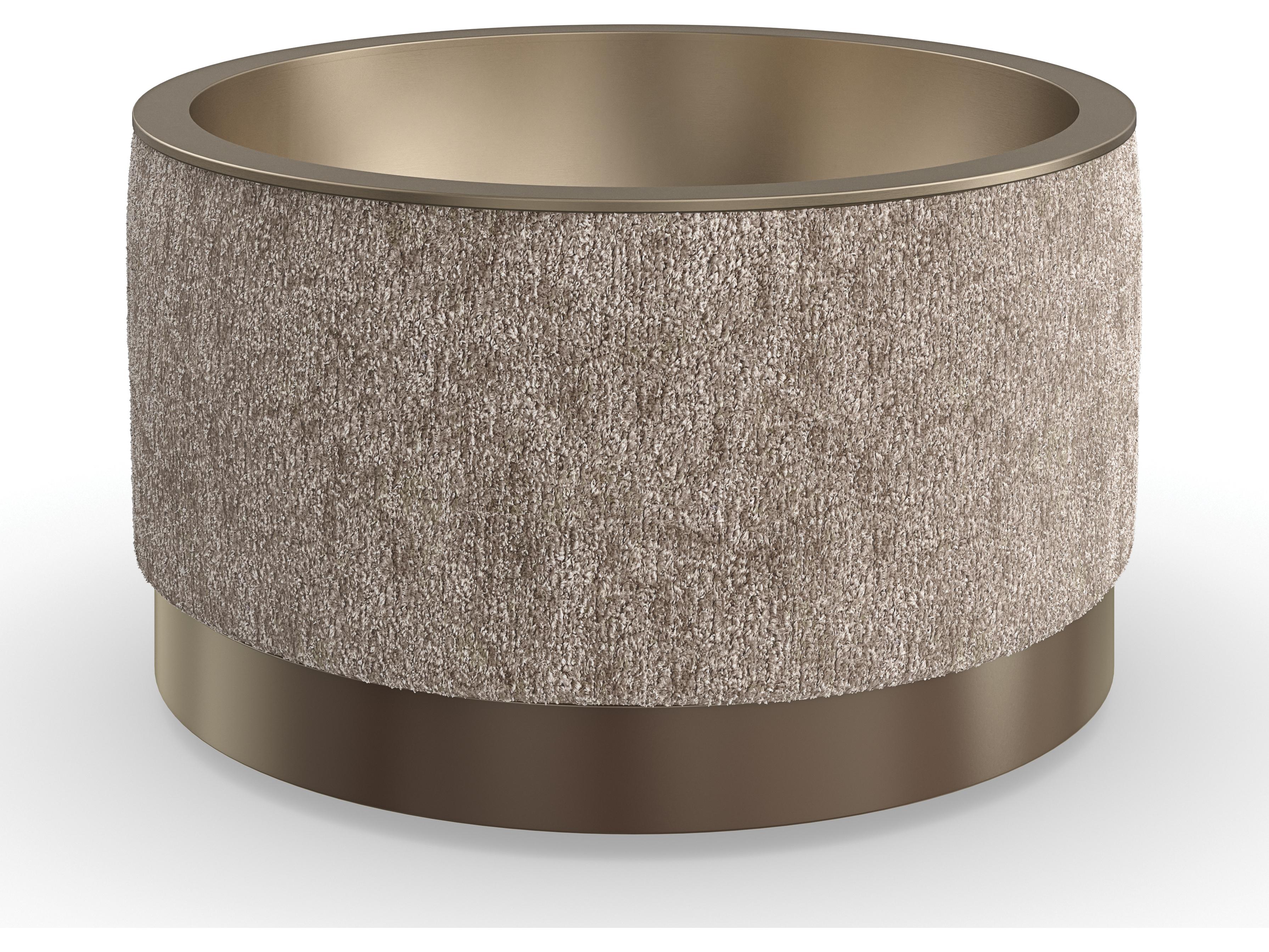 Caracole Classic Ritz Gray Upholstered Ottoman