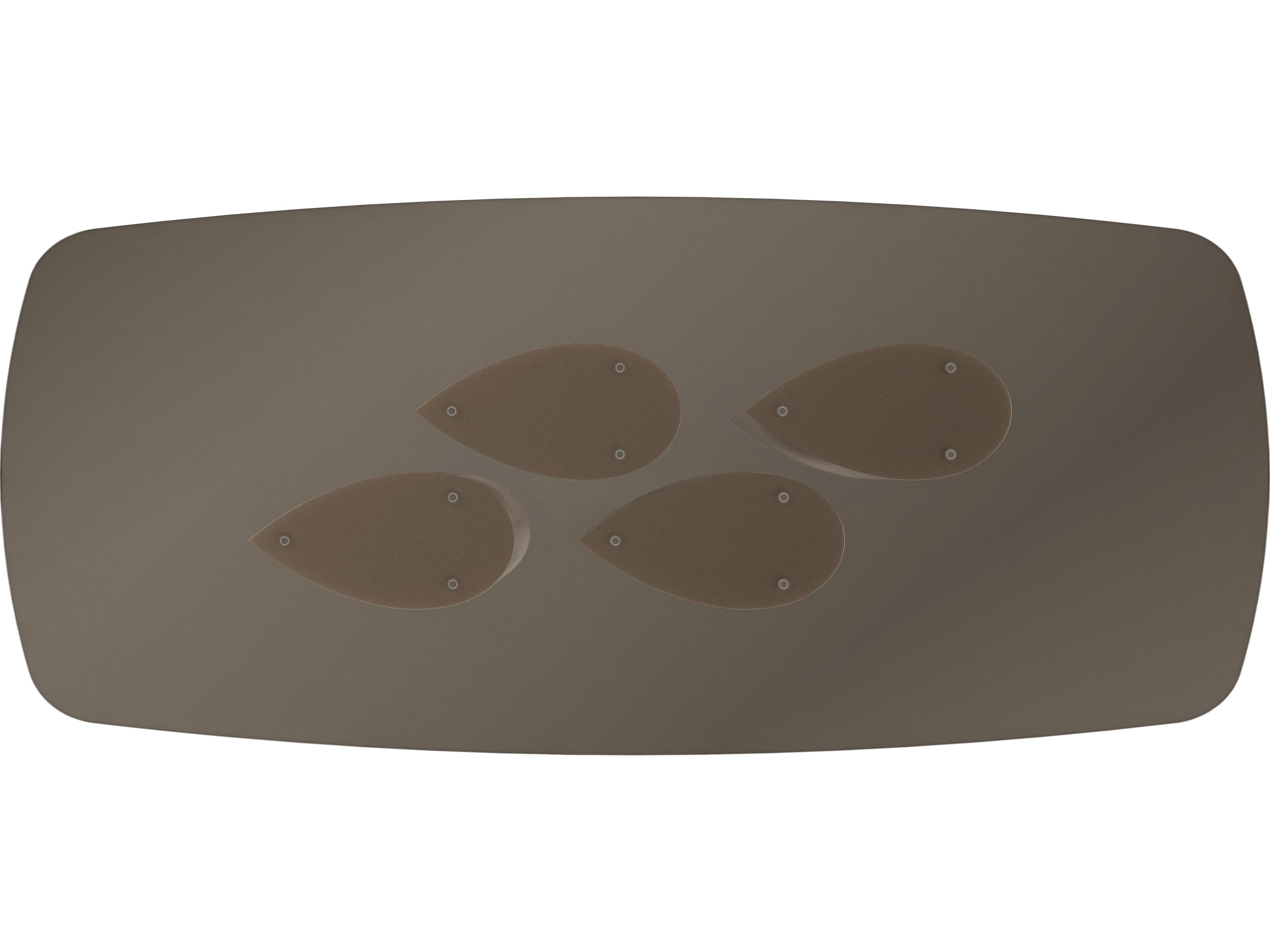 Caracole Classic Aphelion Rectangular Glass Brushed Whisper Of Gold Dining Table