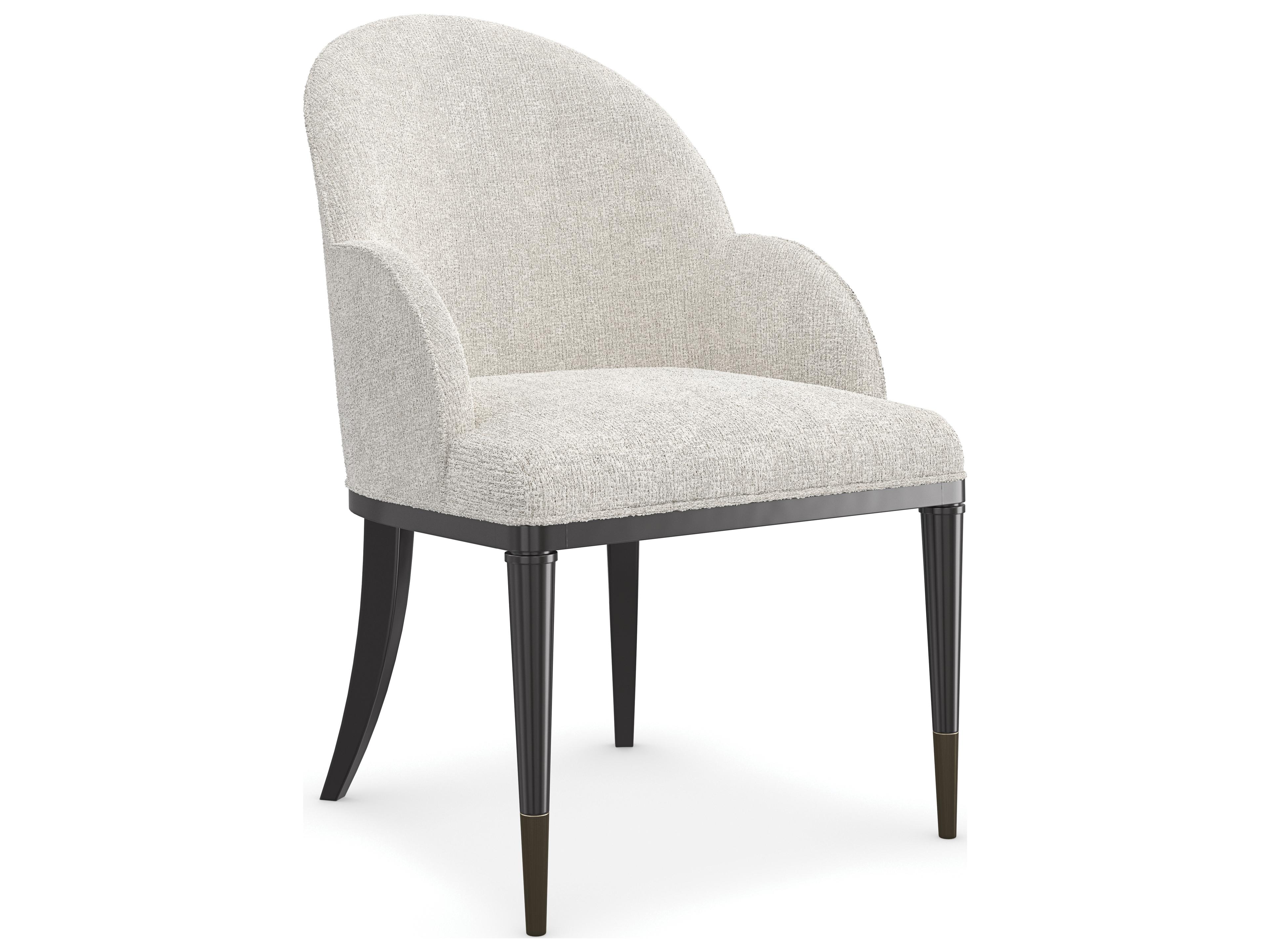 Caracole Classic Nuage Hardwood Gray Upholstered Side Dining Chair