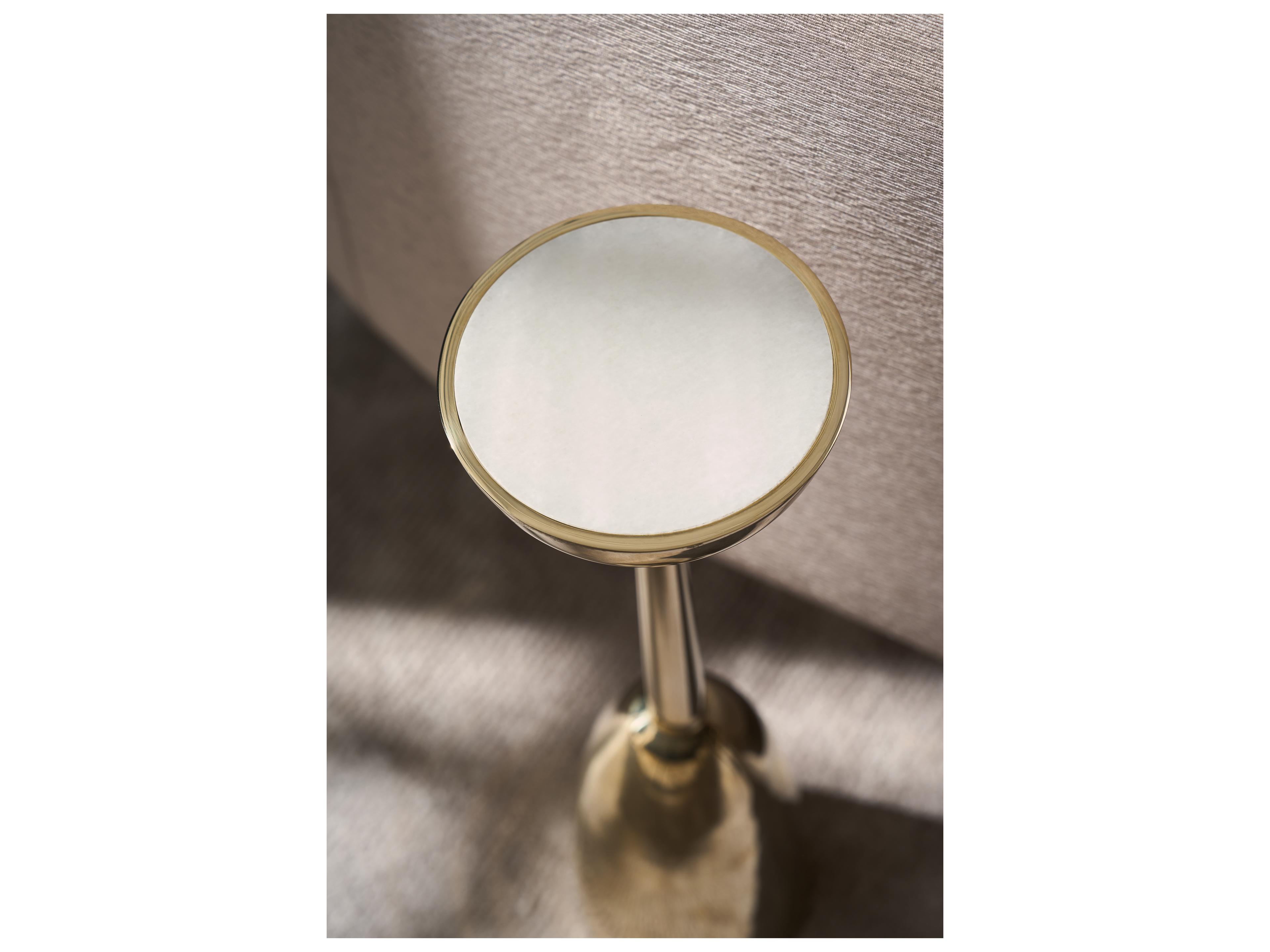 Caracole Classic Gamma 6" Round Stone End Table