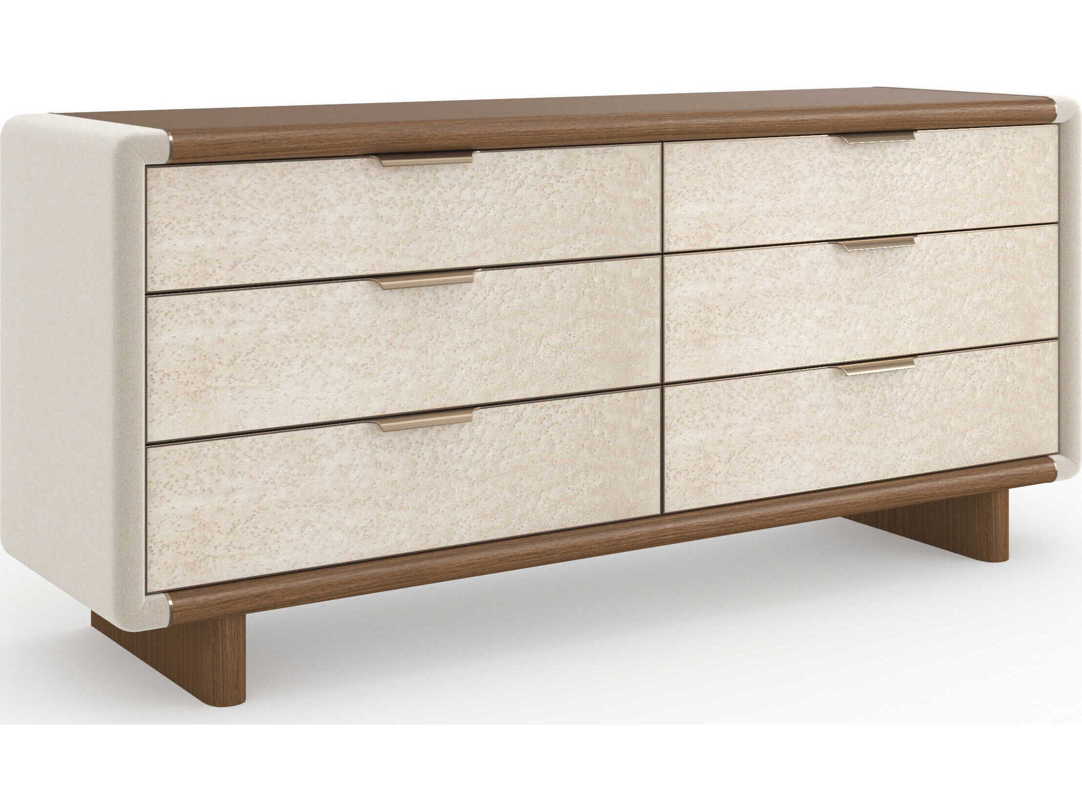 Caracole Botero 6-Drawers Beige Hardwood Double Dresser