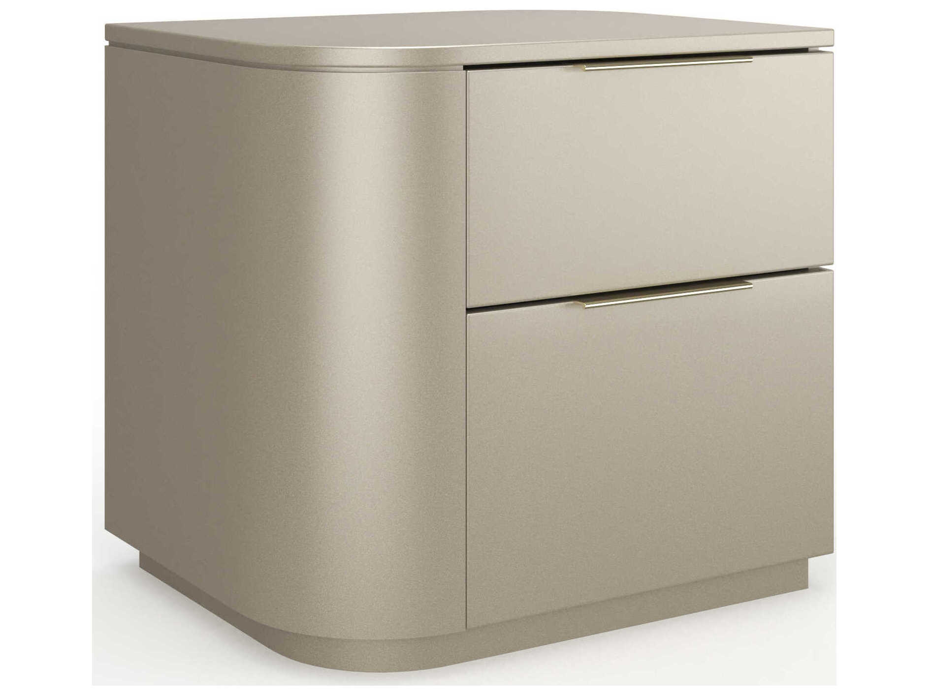 Caracole Oblique 2-Drawers Hardwood Nightstand