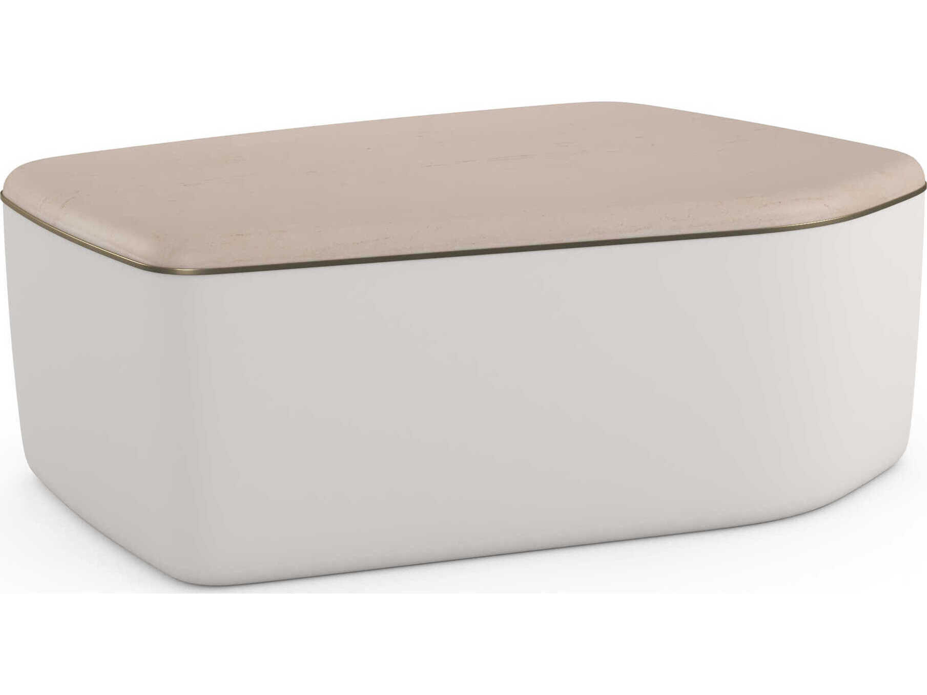 Caracole Serir Stone Almost White Coffee Table