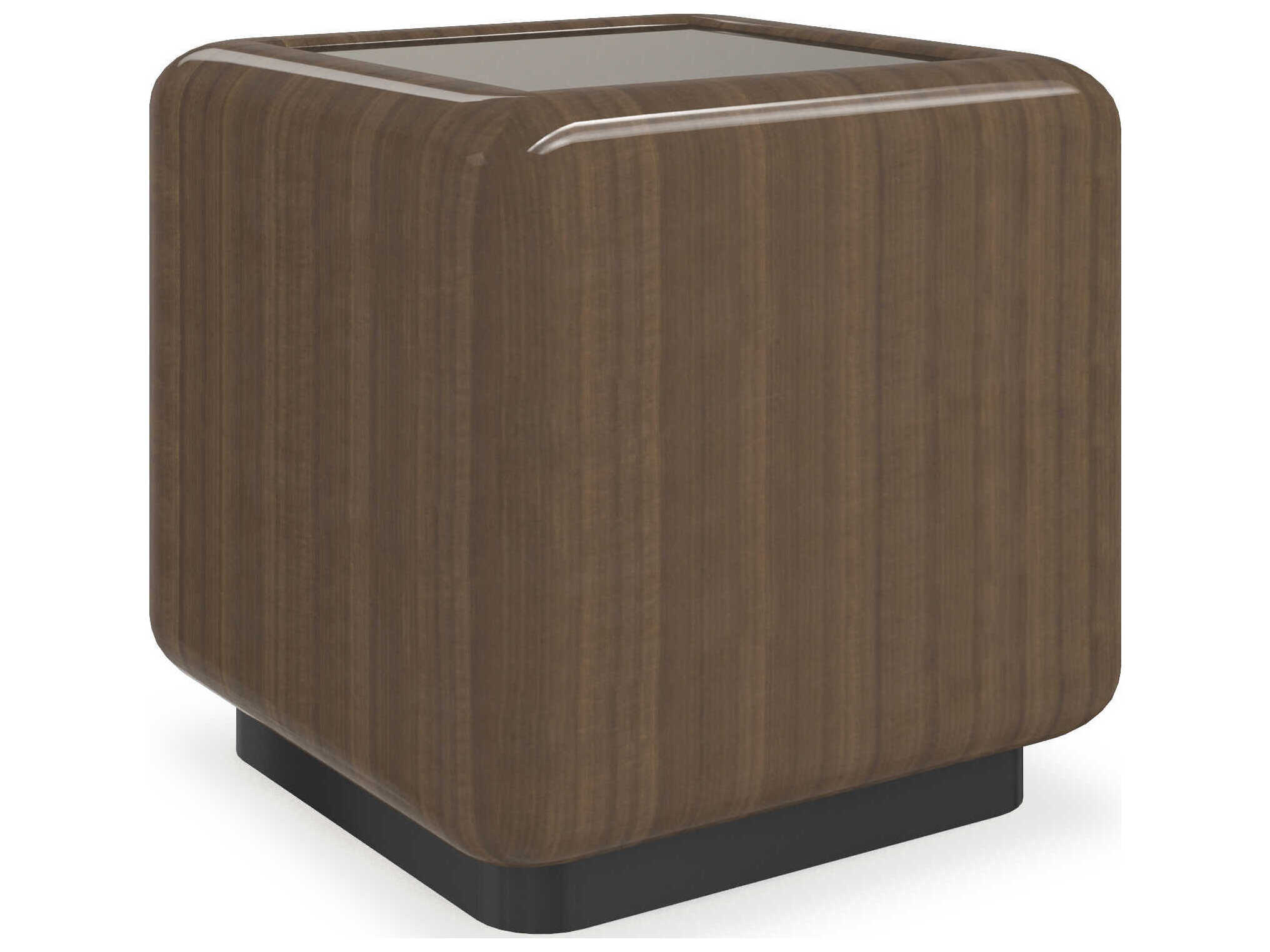 Caracole Gelee Square Mirror Caramello Gloss End Table