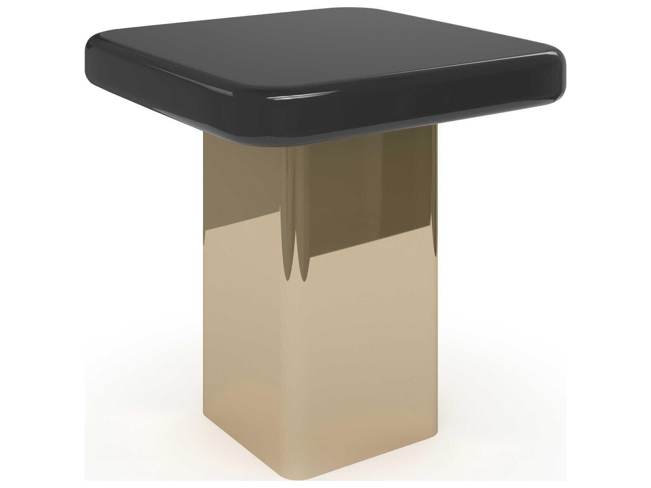 Caracole Gelee Square Wood Chocolate Truffle End Table