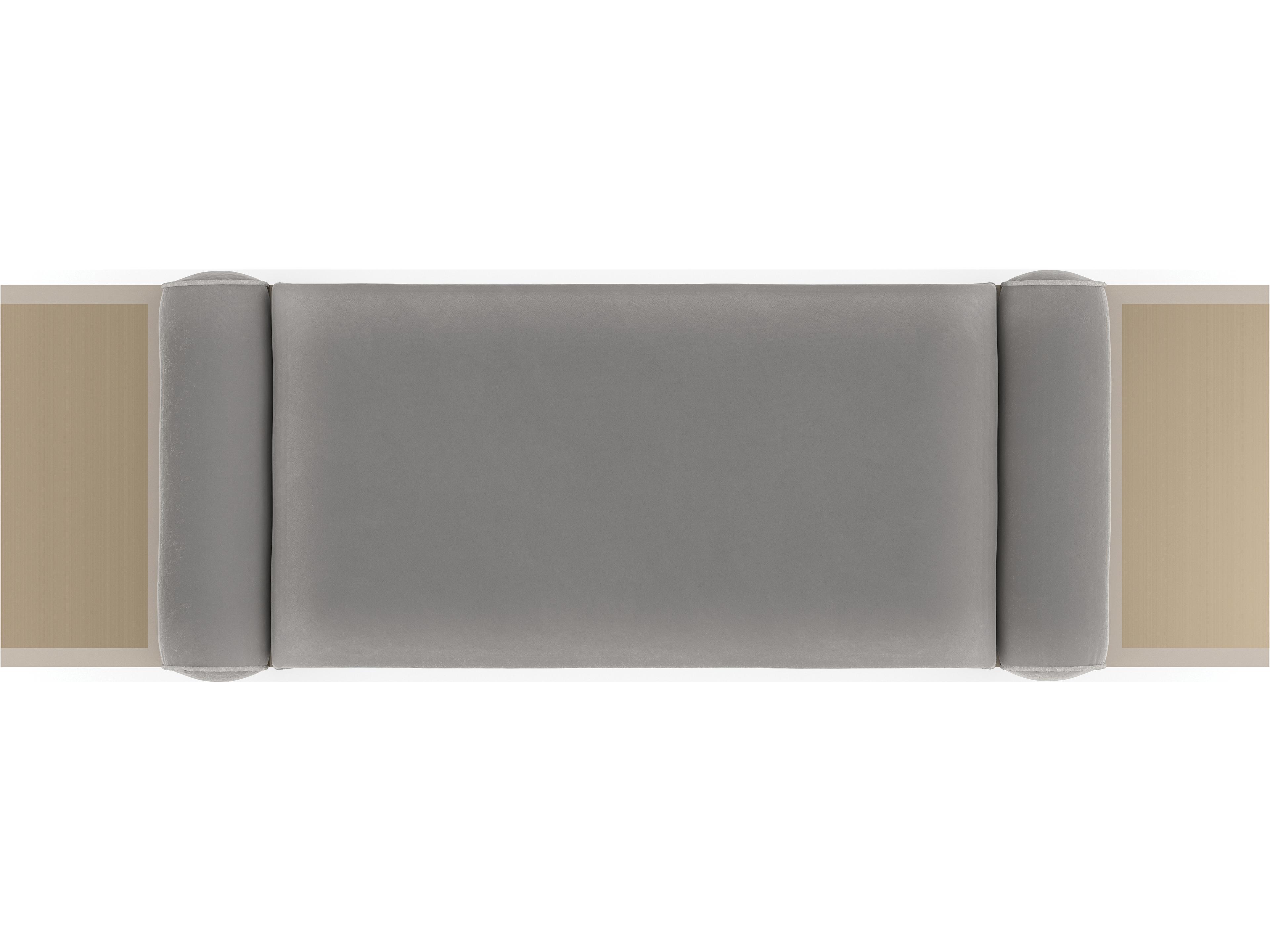 Caracole Almond Milk Gray Upholstered Accent Bench