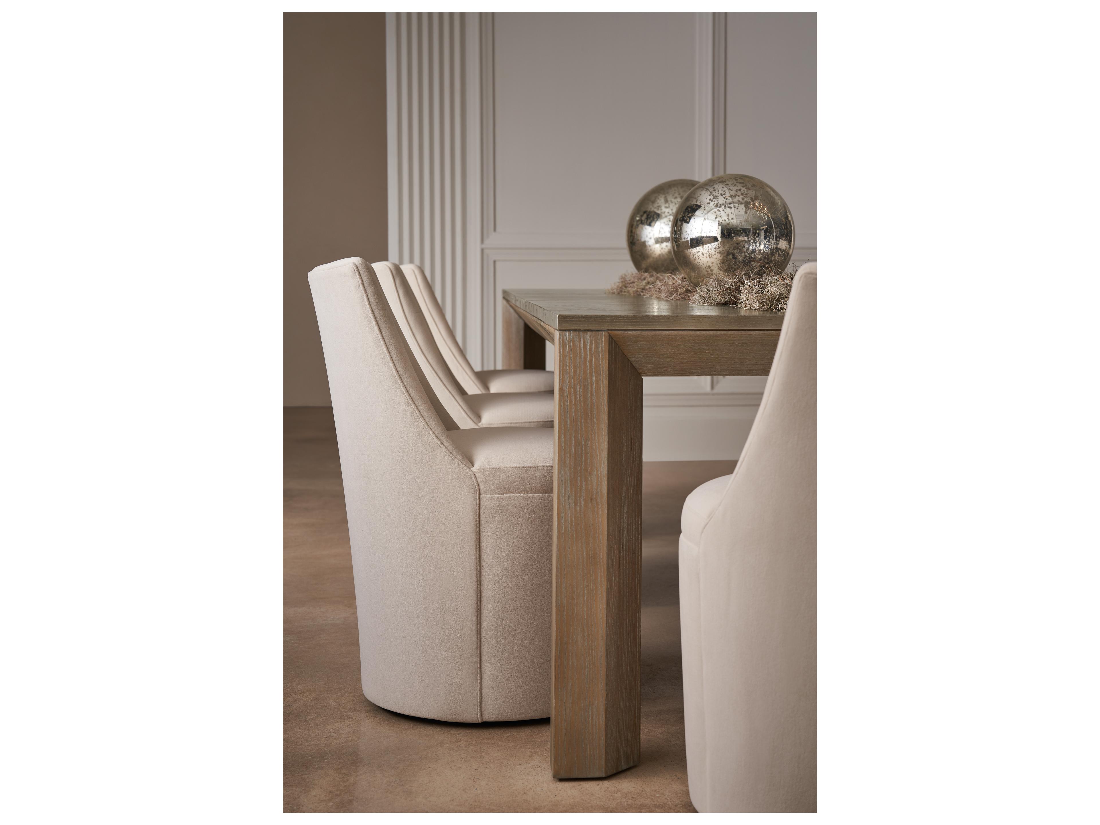 Caracole Beige Microfiber Upholstered Armless Dining Chair