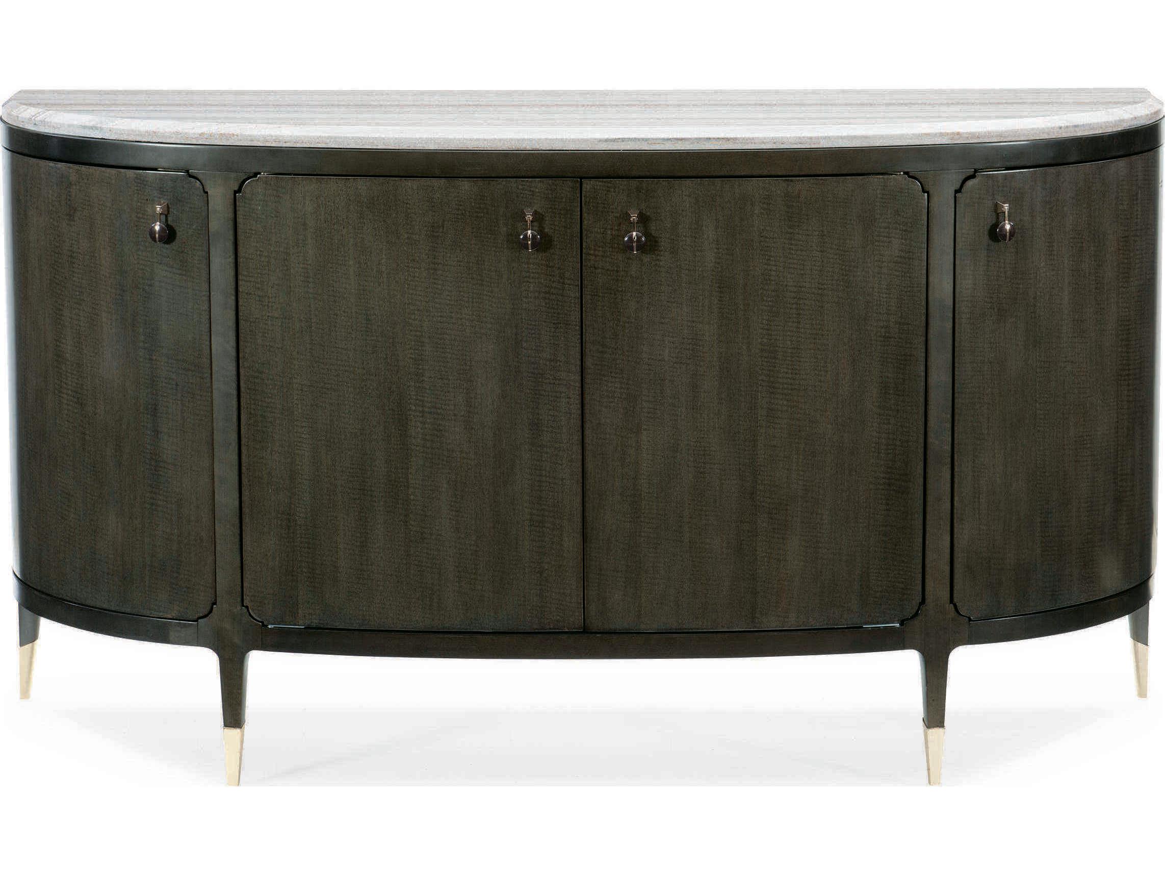 Caracole Classic Serve Yourself 72" Stone Top Demilune Buffet