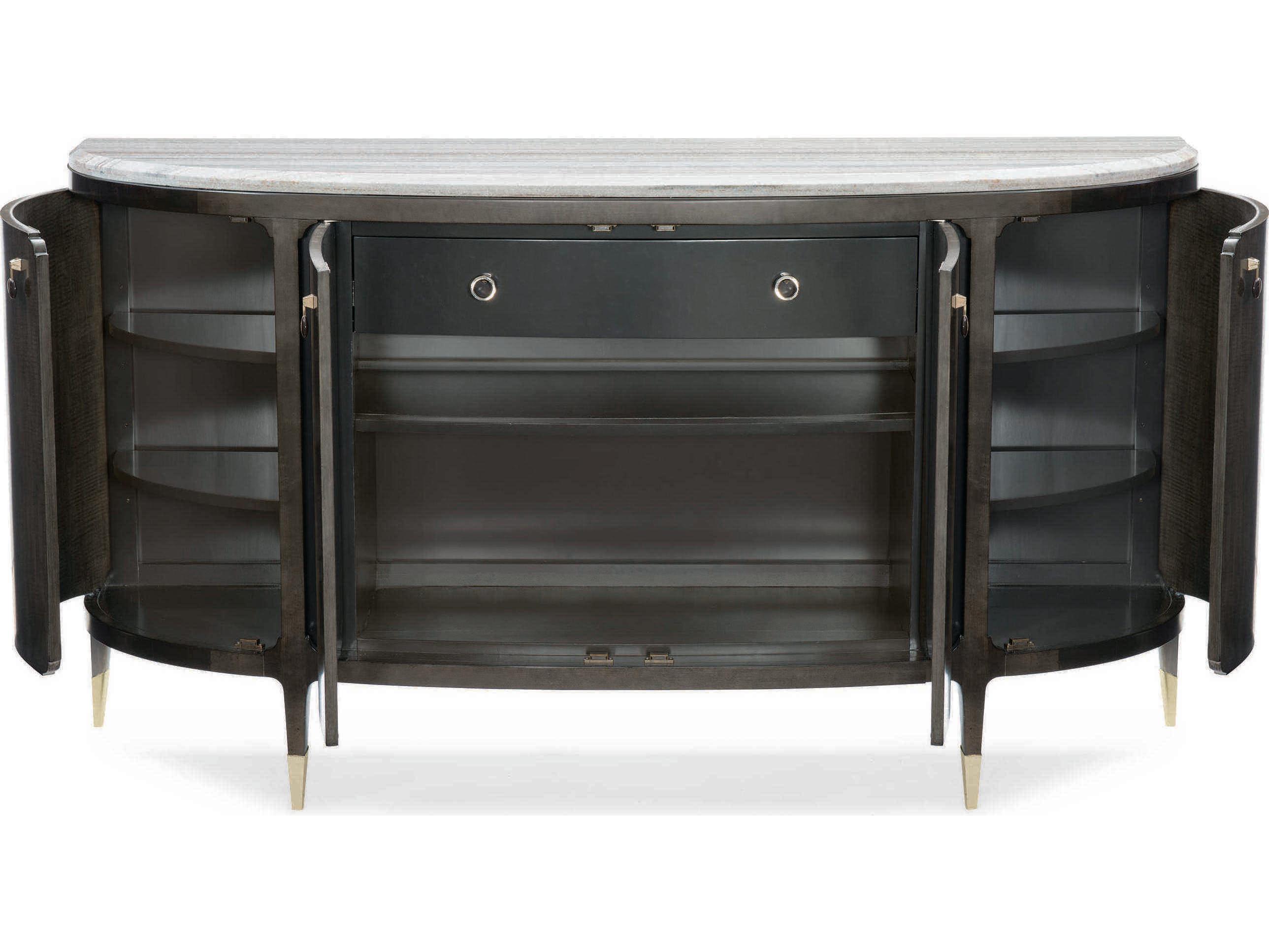 Caracole Classic Serve Yourself 72" Stone Top Demilune Buffet