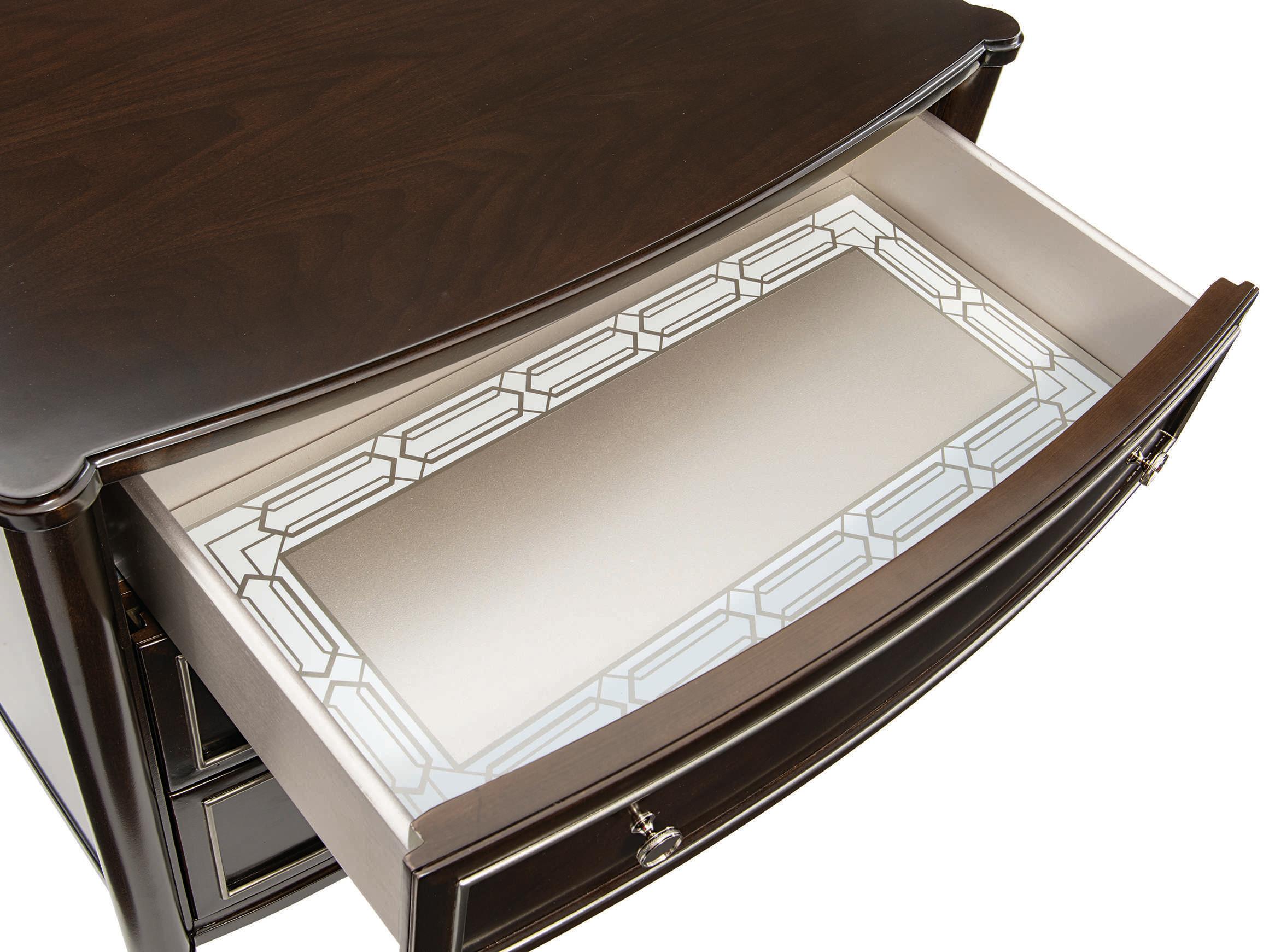 Caracole Classic How Suite It Is 3-Drawers Brown Walnut Wood Nightstand