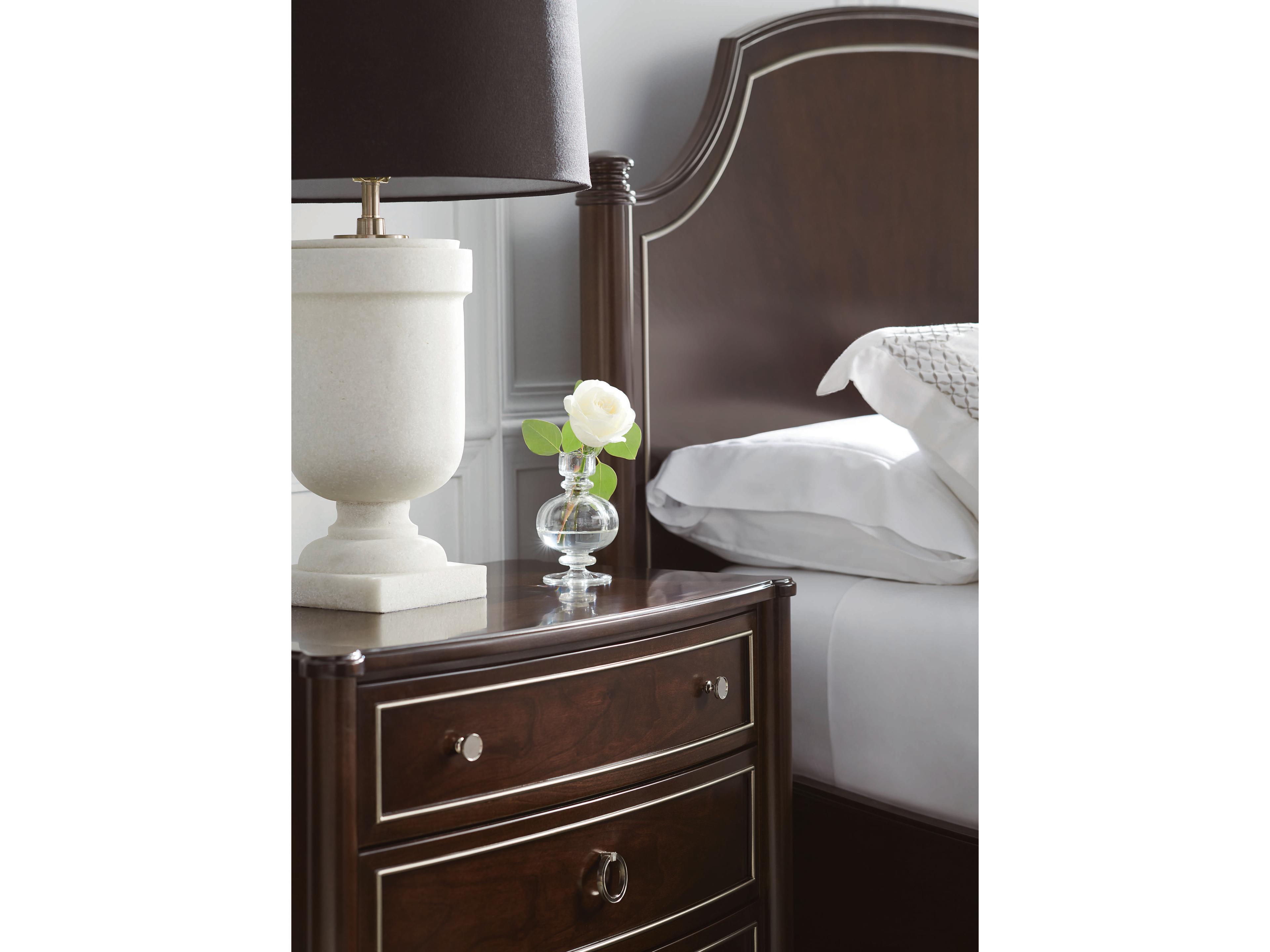 Caracole Classic How Suite It Is 3-Drawers Brown Walnut Wood Nightstand