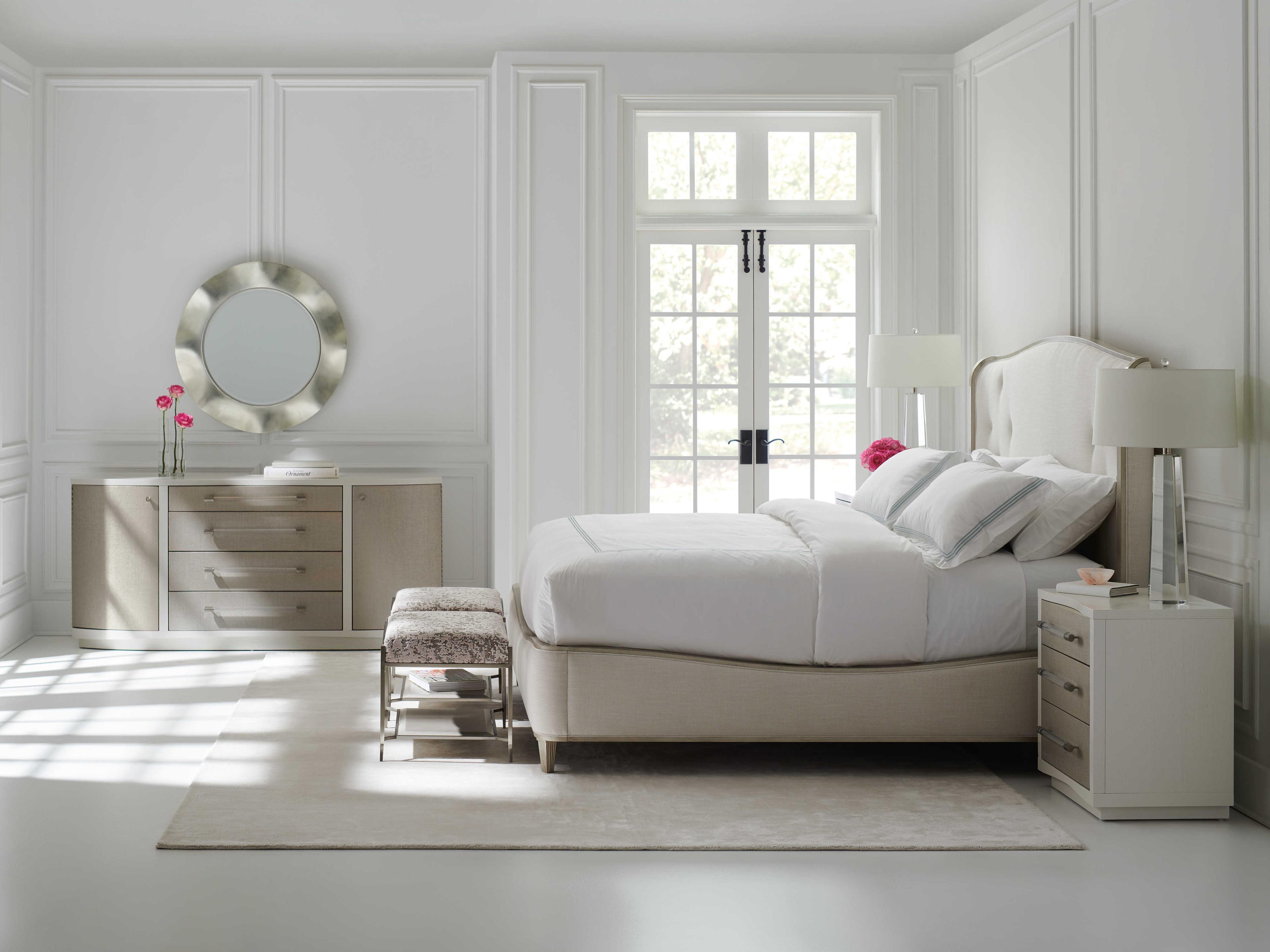 Caracole Classic Clear to Me 4-Drawers White Ash Wood Dresser