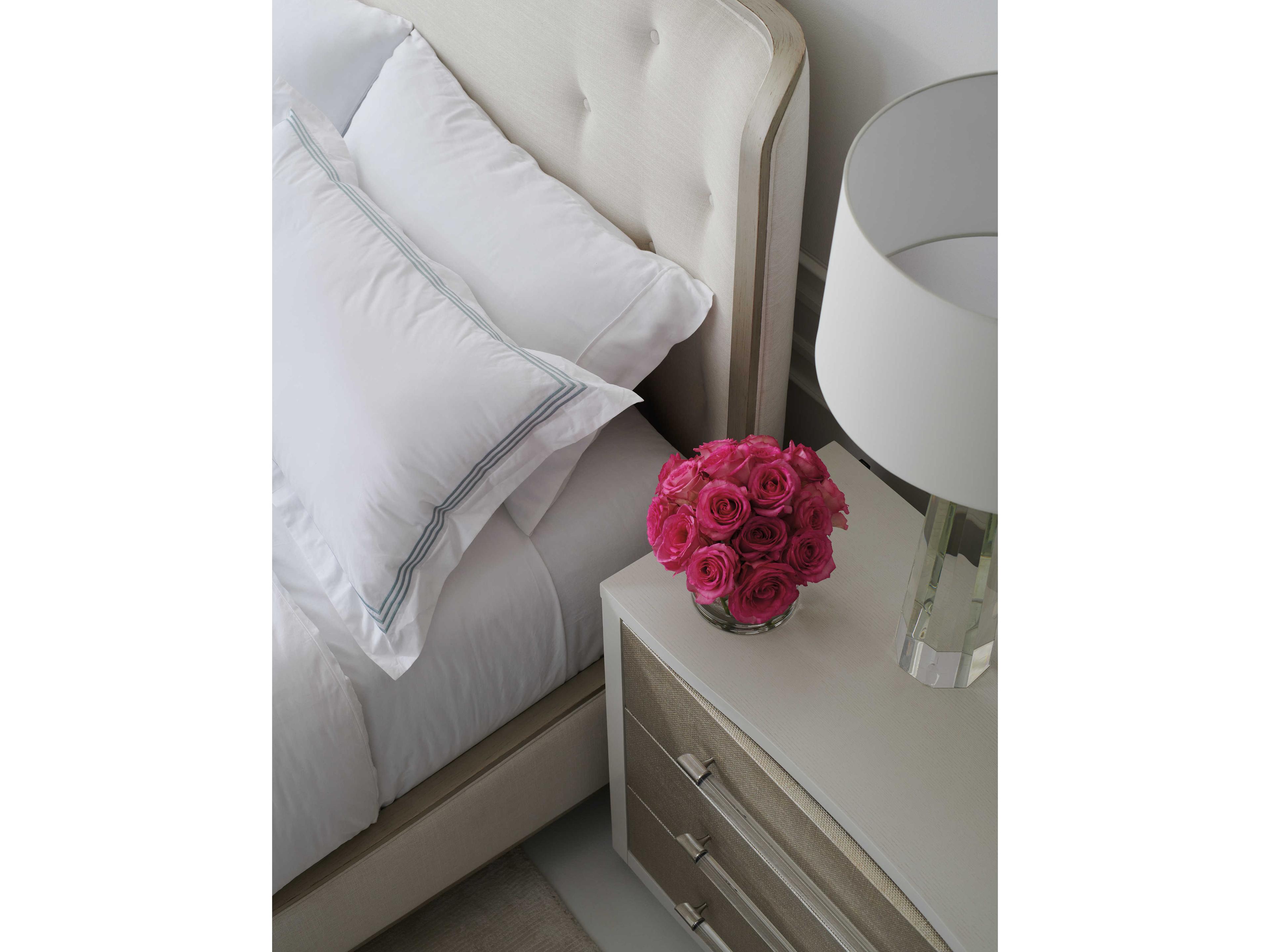 Caracole Classic Clarity 3-Drawers White Ash Wood Nightstand