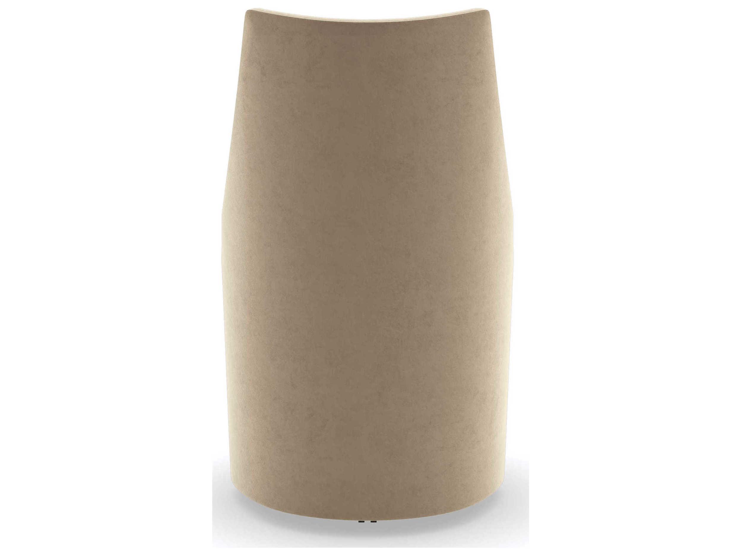 Caracole Classic Barrel Roll Beige Upholstered Side Dining Chair