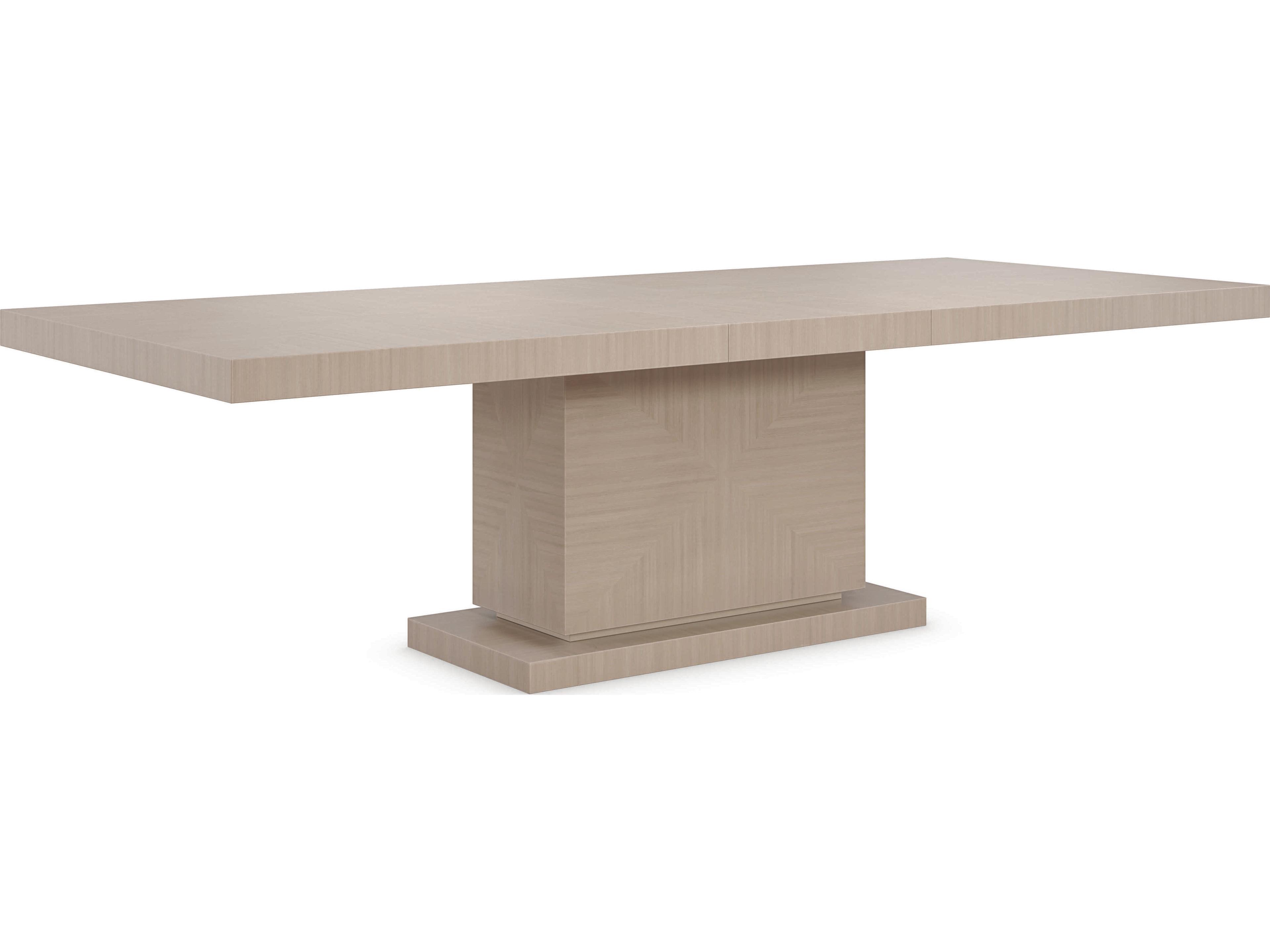 Caracole Classic Horizon Extendable Rectangular Woodland Grey Sparkling Argent Dining Table