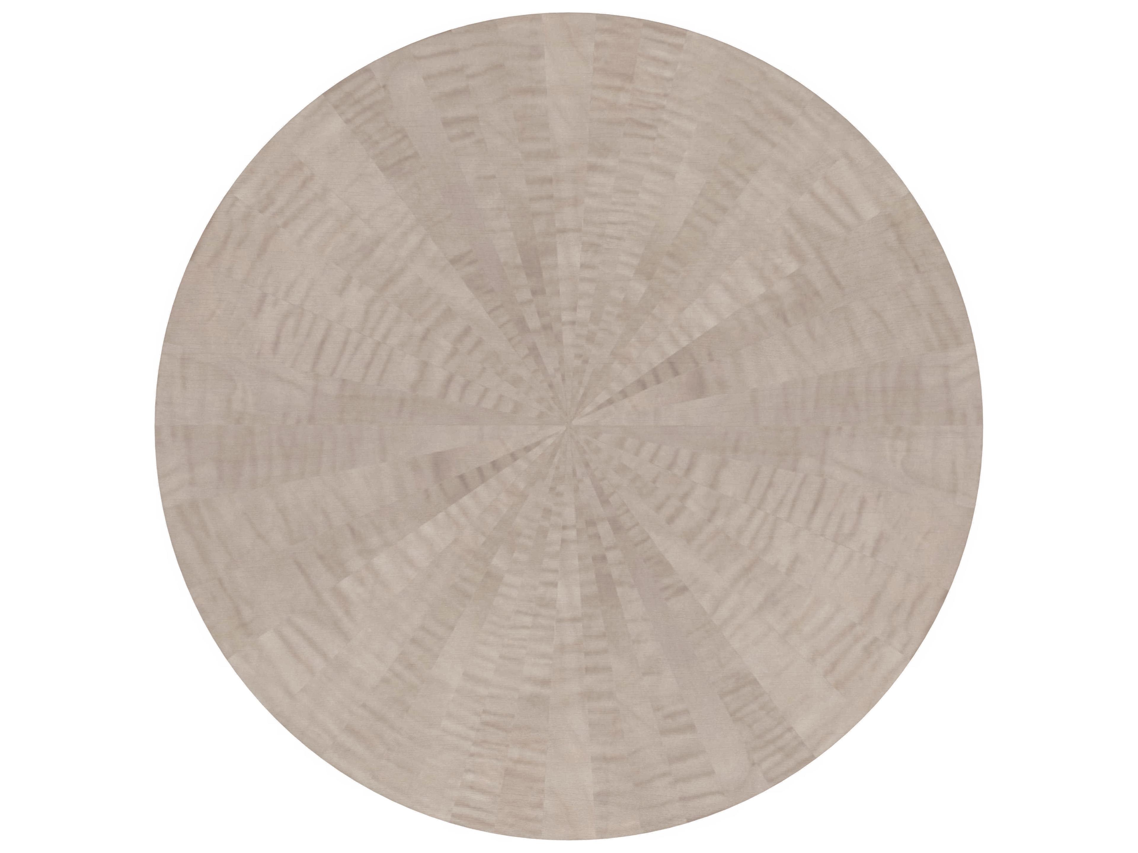 Caracole Classic Plie Round Wood Chinchilla Whisper Of Gold End Table