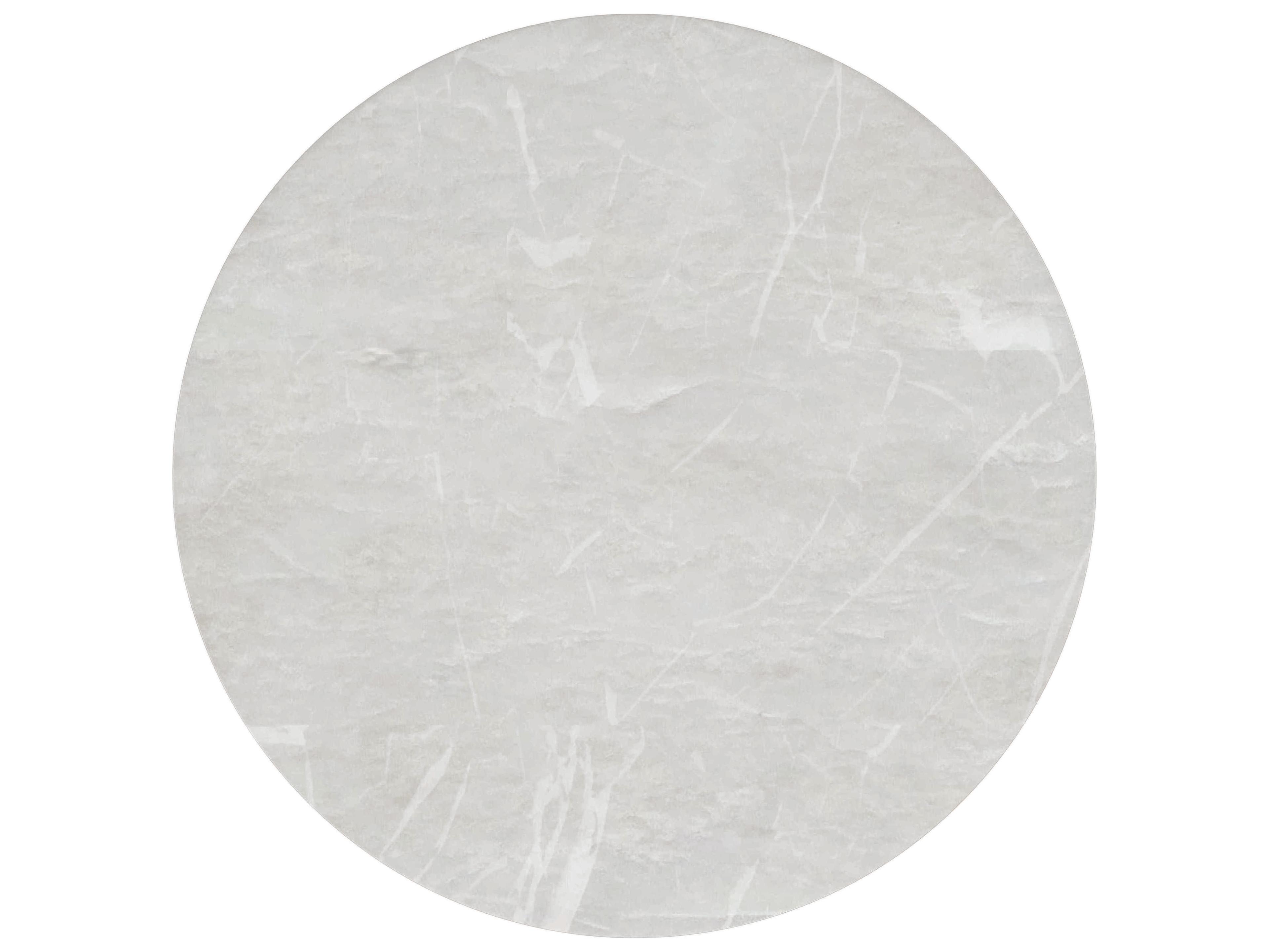 Caracole Classic Style Spotter Round Marble Whisper Of Gold End Table