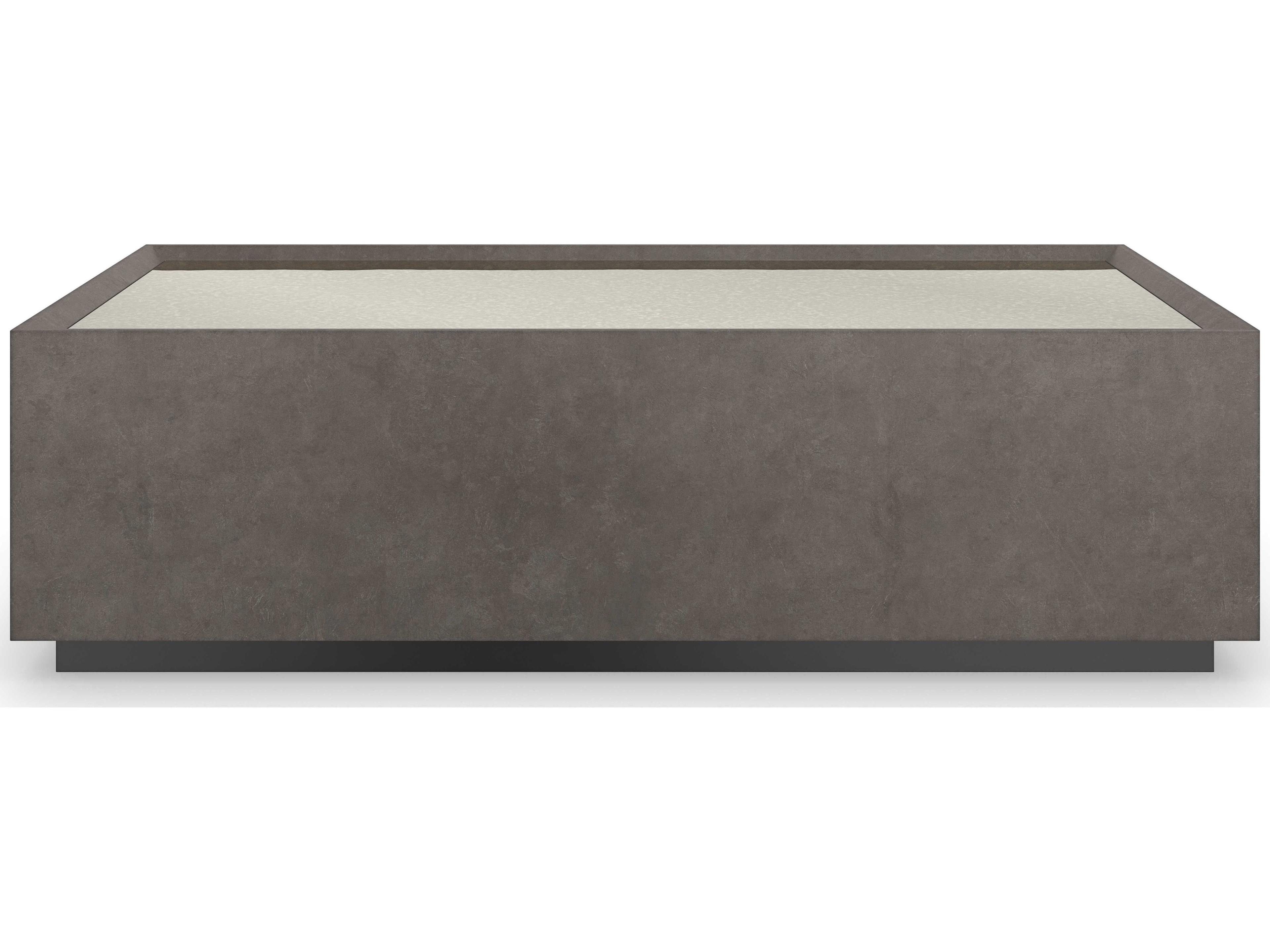 Caracole Classic Dark Matter Rectangular Mirror Twilight Frost Cocktail Table