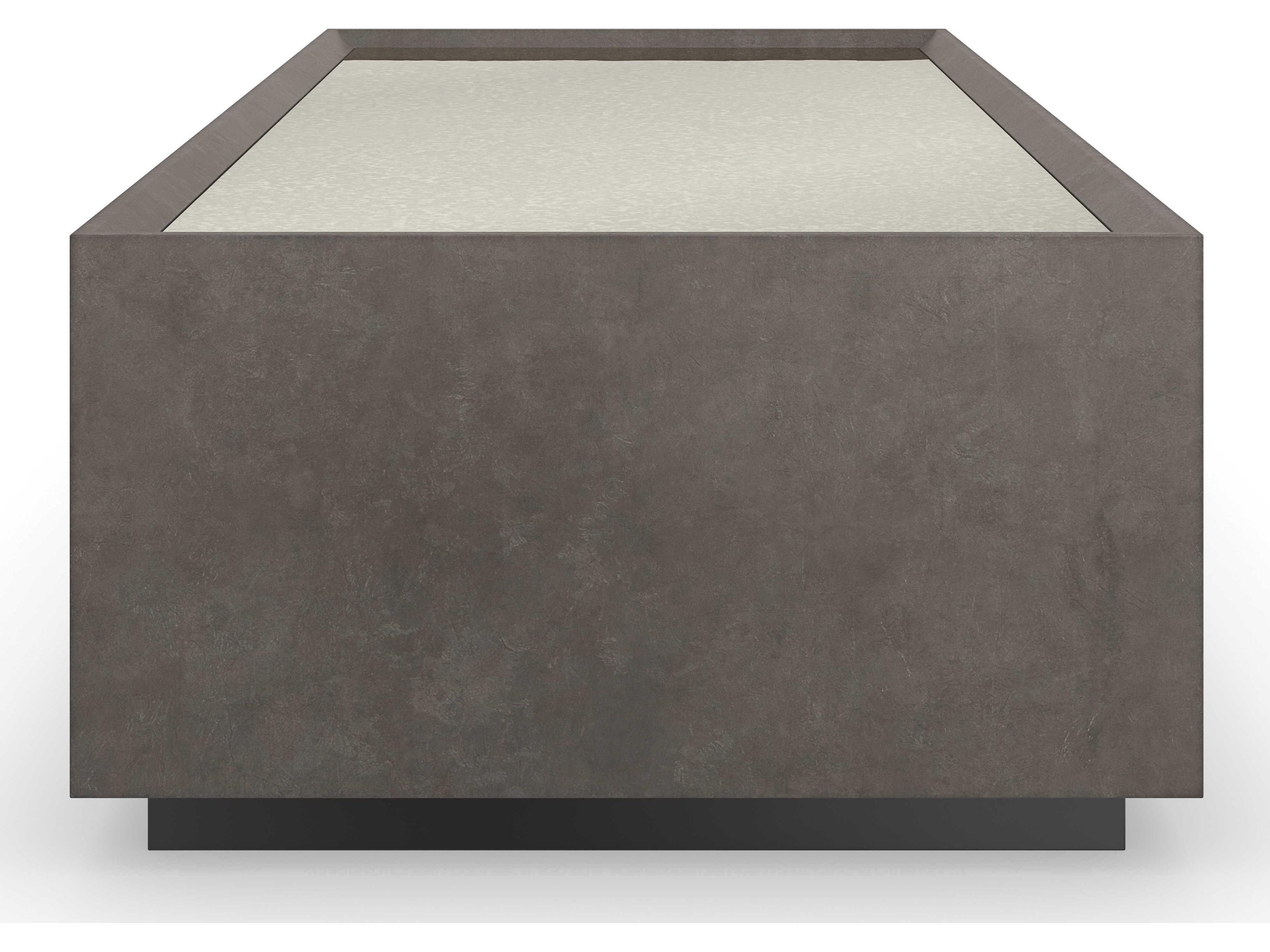 Caracole Classic Dark Matter Rectangular Mirror Twilight Frost Cocktail Table