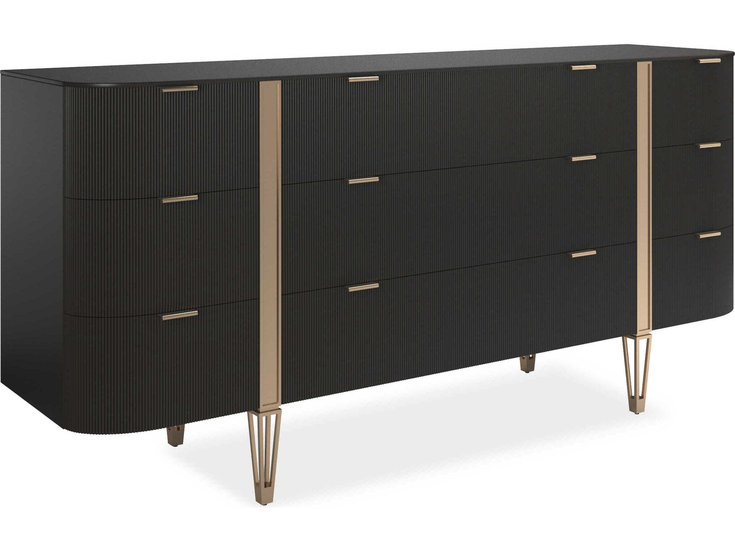 Caracole Classic Love At First Sight Black Birch Wood Dresser