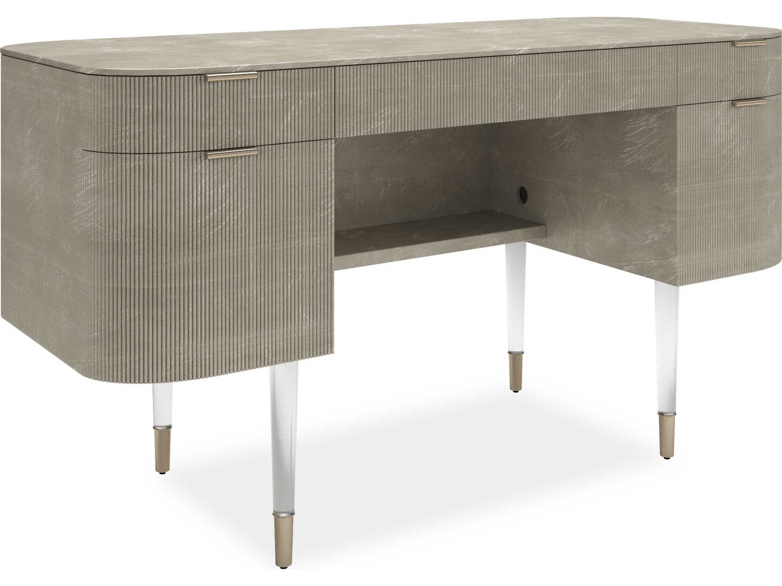 Caracole Classic Lady Love Rectangular Wood Console Table