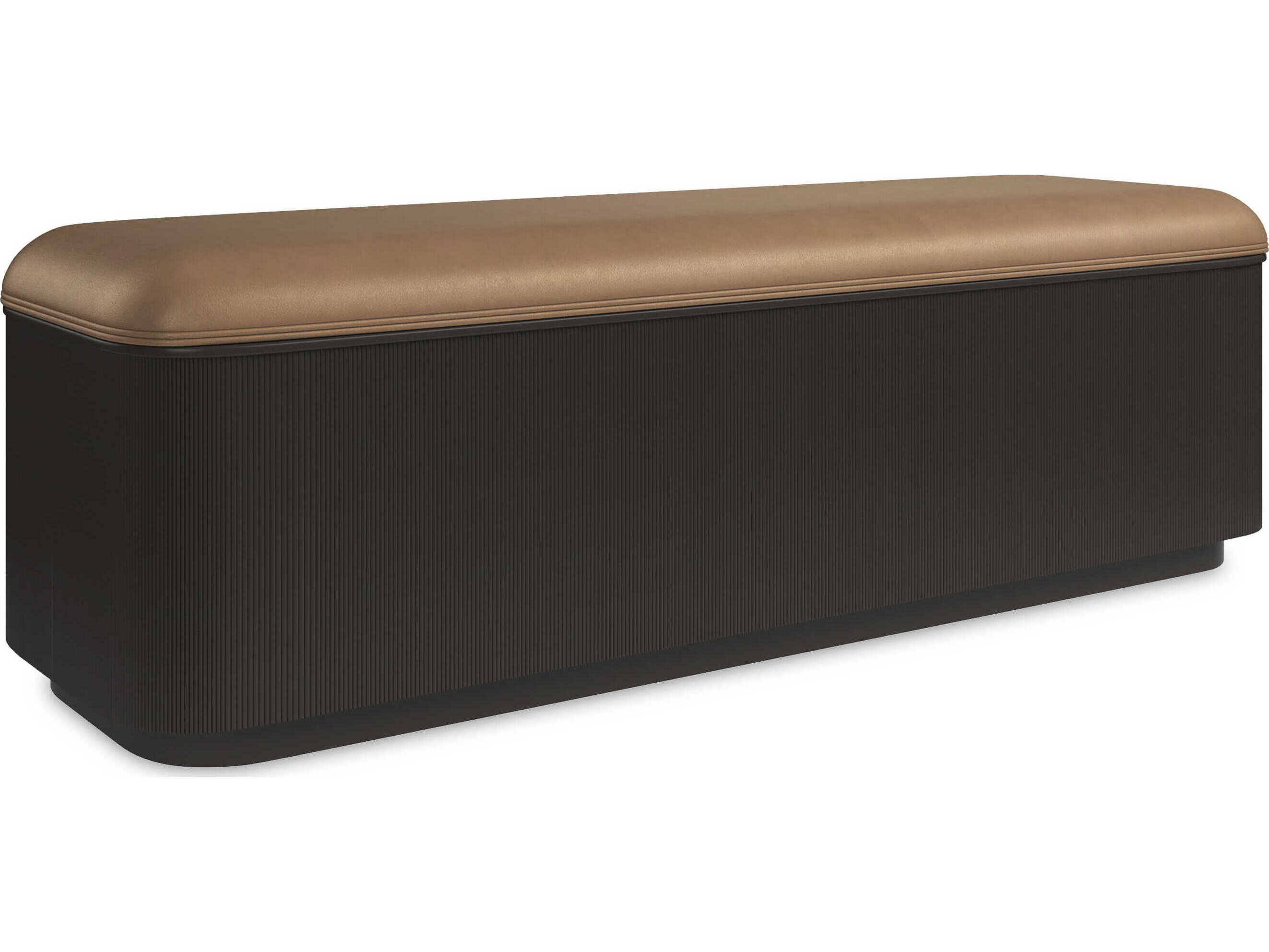Caracole Classic For The Love Of Brown Upholstered Accent Bench