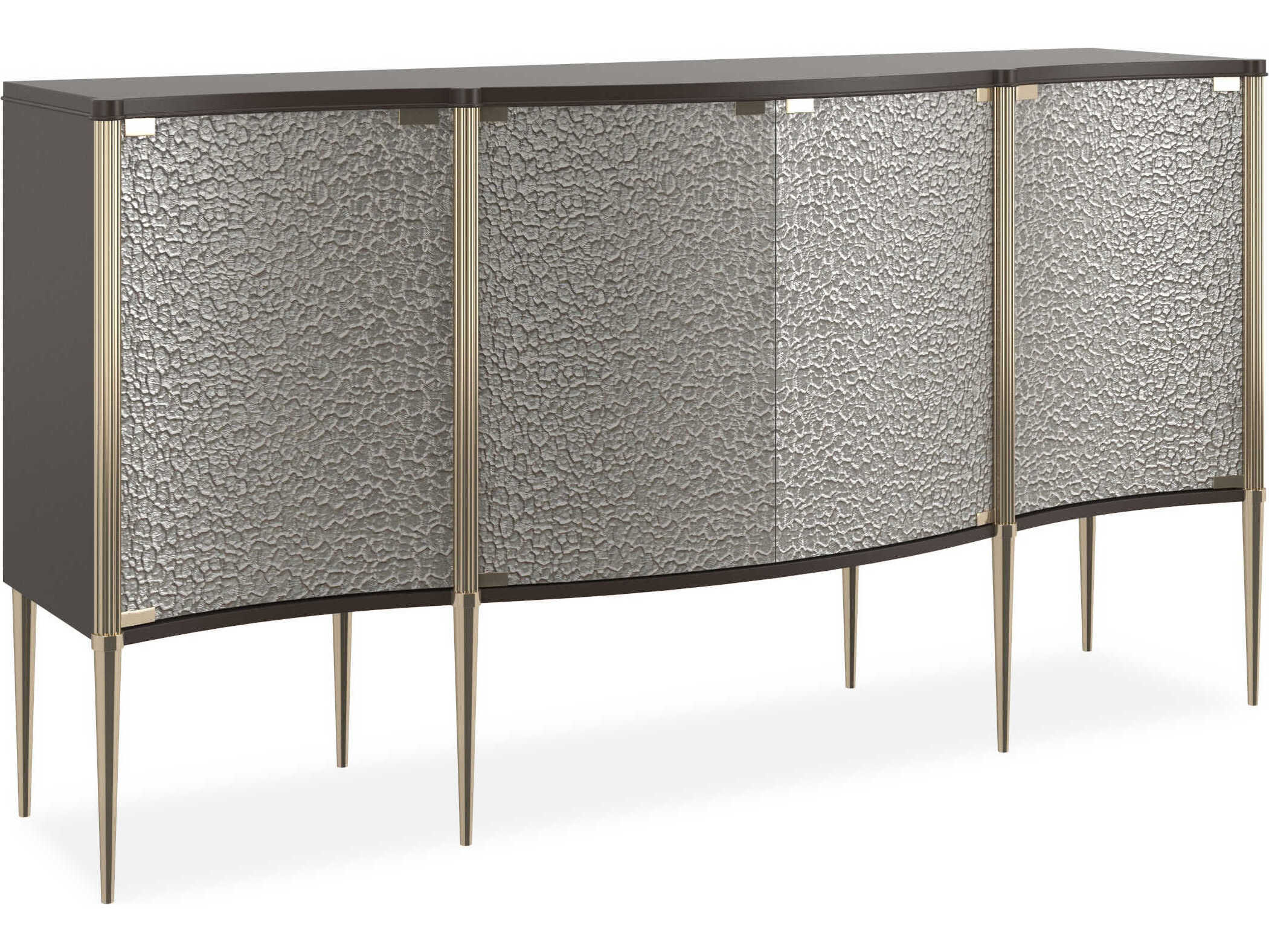 Caracole Classic A New Day 75" Birch Wood Seal Skin Sideboard