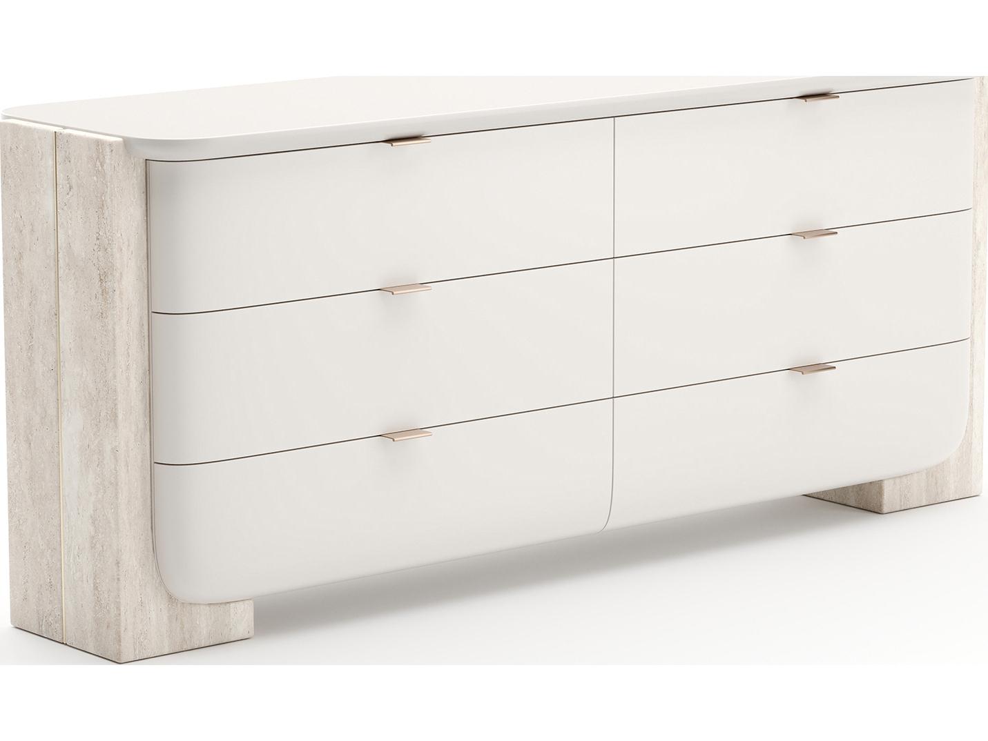 Caracole Overlap 6-Drawers Beige Double Dresser