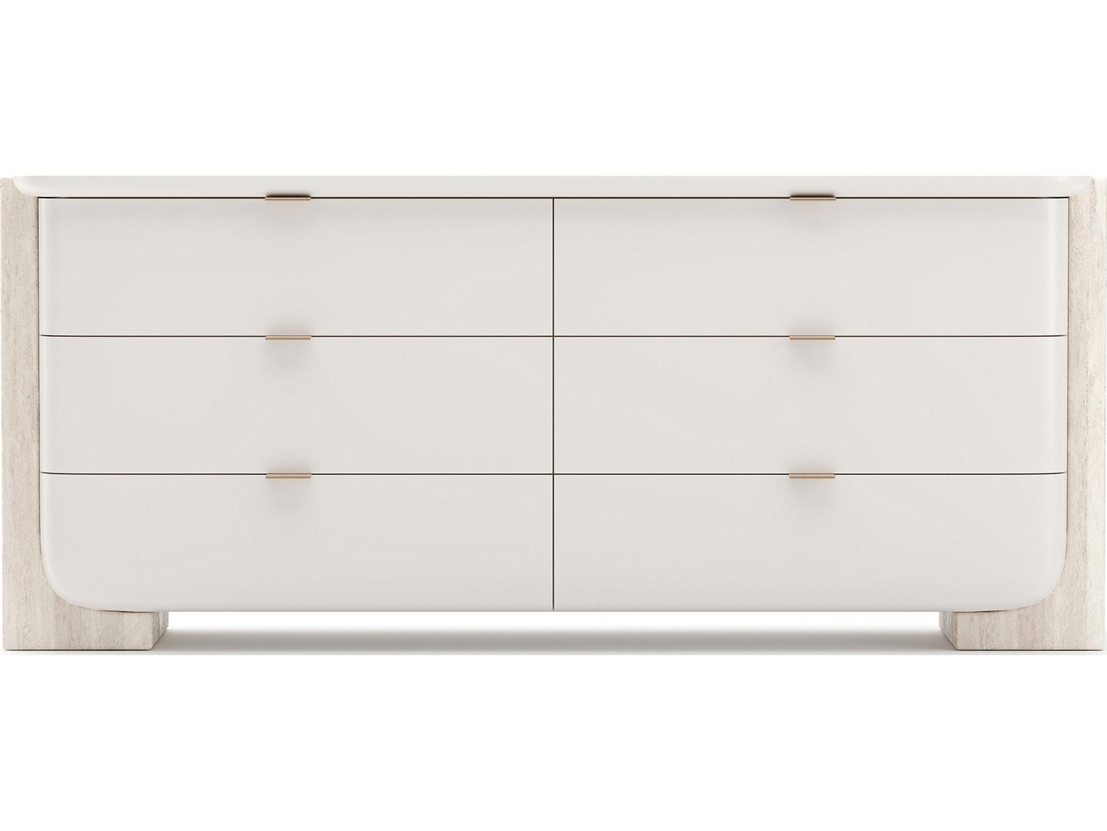 Caracole Overlap 6-Drawers Beige Double Dresser