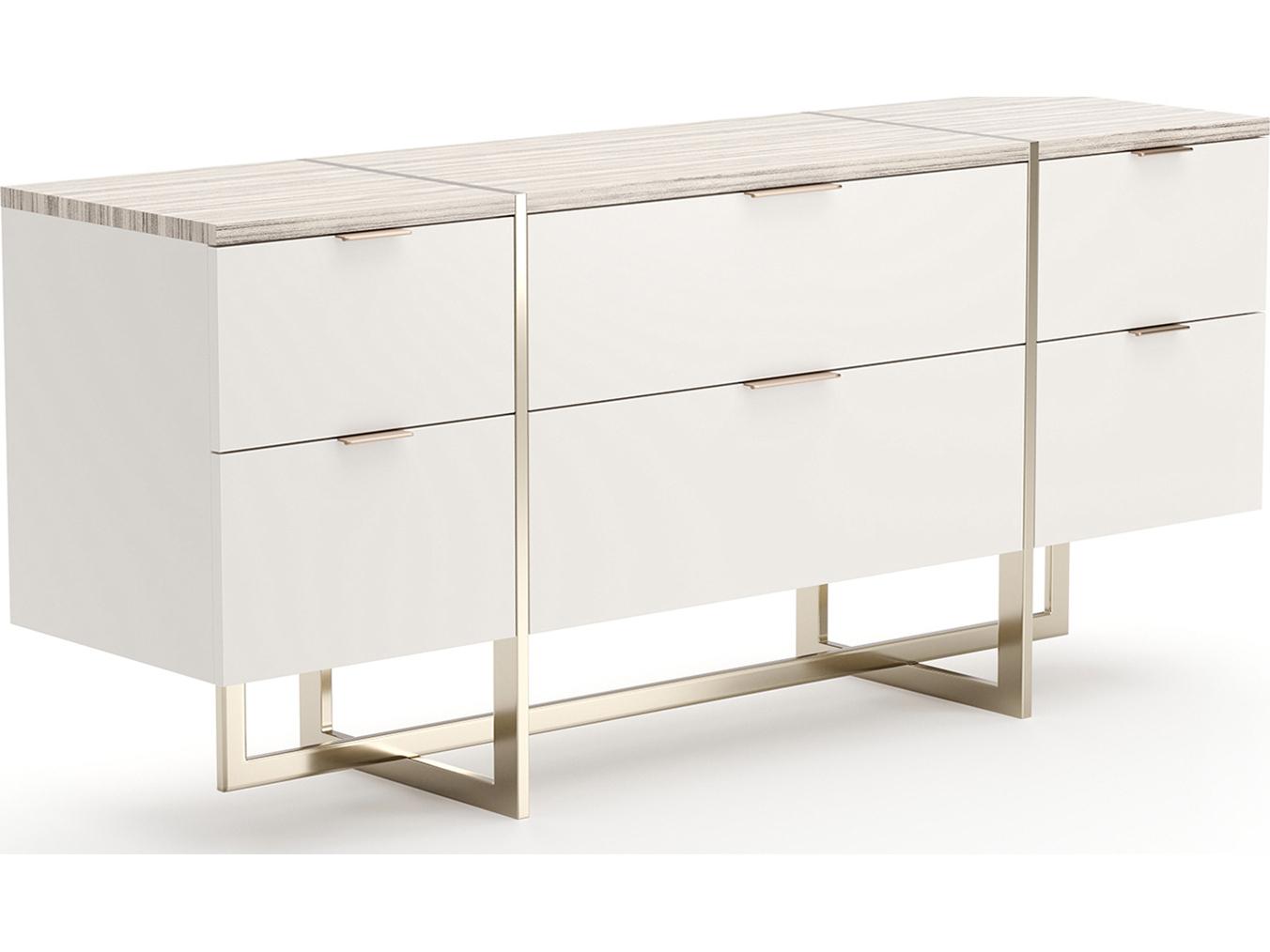Caracole Wish You Were Here 6-Drawers Beige Dresser