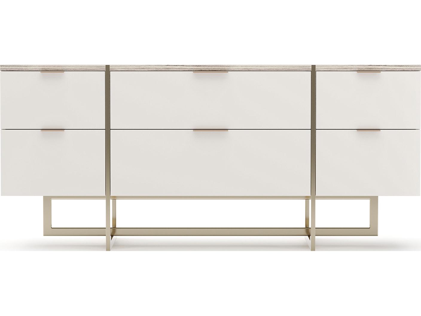Caracole Wish You Were Here 6-Drawers Beige Dresser