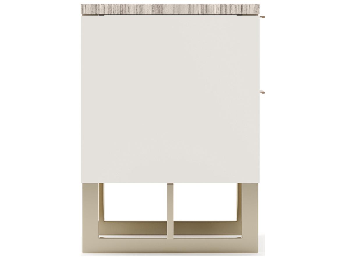 Caracole Wish You Were Here 2-Drawers Beige Nightstand