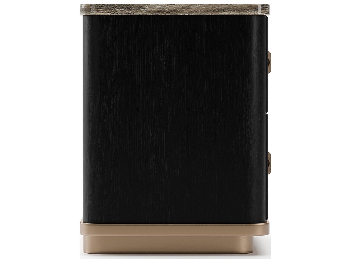 Caracole Rhythm 2-Drawers Black Nightstand